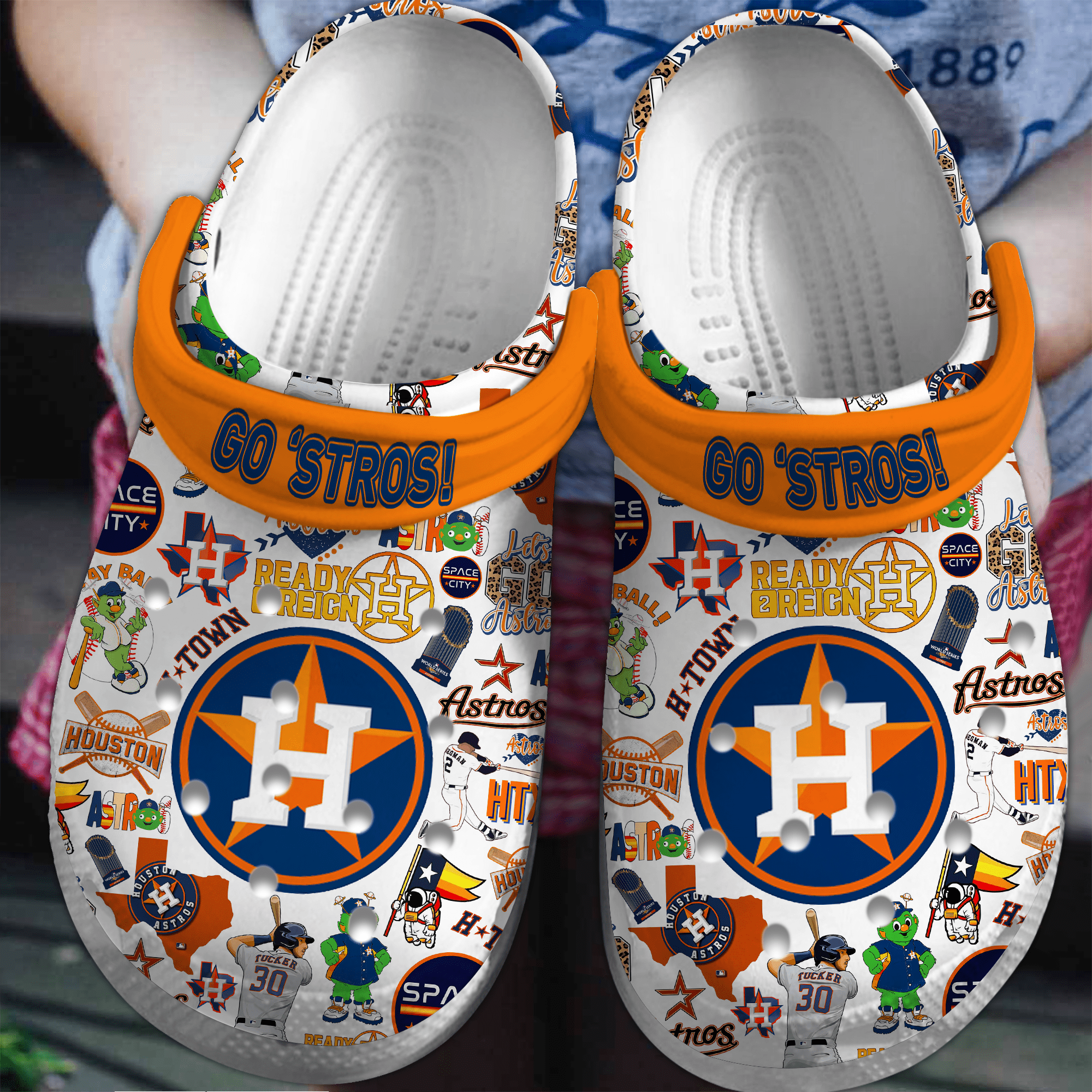 Footwearmerch Houston Astros MLB Sport Crocs Crocband Clogs Shoes Comfortable For Men Women and Kids