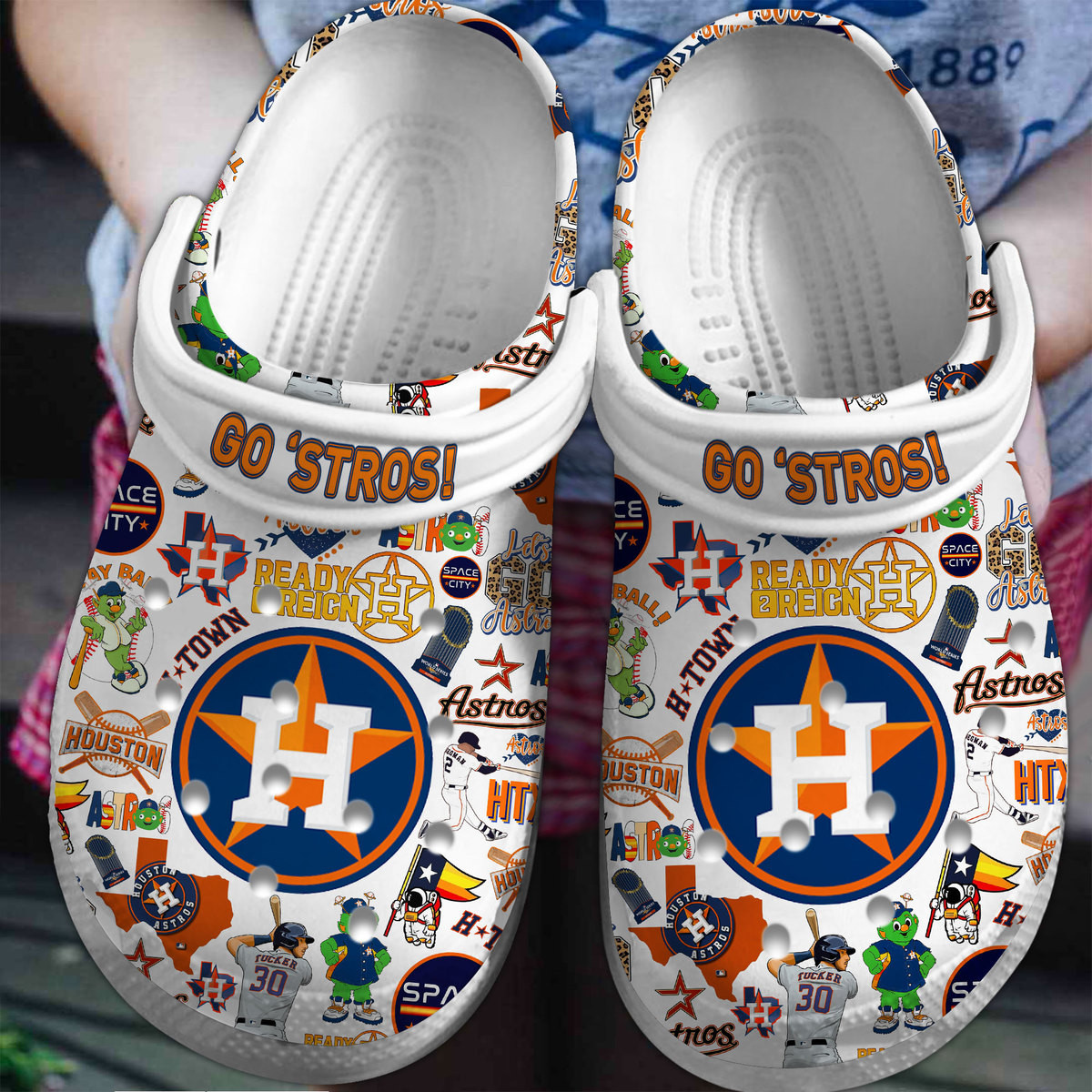 Footwearmerch Houston Astros MLB Sport Crocs Crocband Clogs Shoes Comfortable For Men Women and Kids