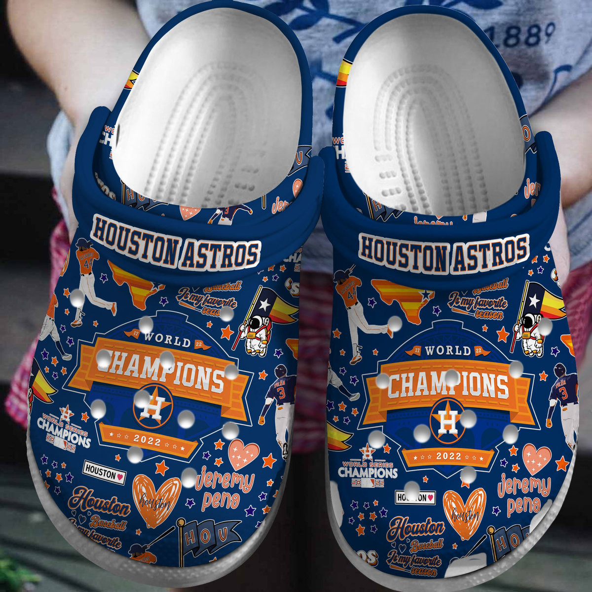 Footwearmerch Houston Astros MLB Sport Crocs Crocband Clogs Shoes Comfortable For Men Women and Kids