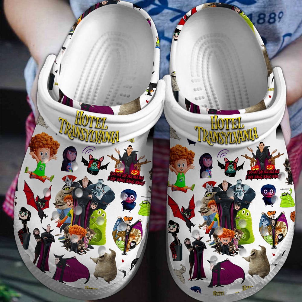Footwearmerch Hotel Transylvania Cartoon Crocs Crocband Clogs Shoes For Men Women and Kids
