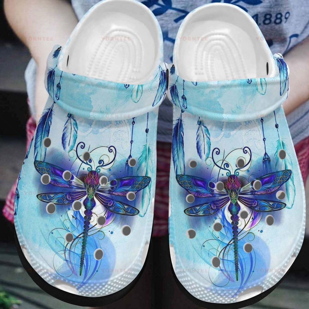 Footwearmerch I Love Dragonfly Blue Gift For Lover Rubber clog Shoes Comfy Footwear