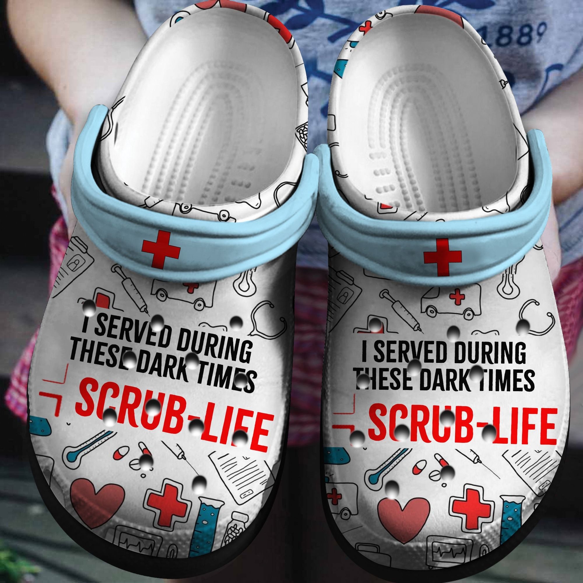 Footwearmerch I Served During These Dark Times Shoes - Nurse Life Custom Shoes Birthday Gift For Men Women Boy Girl