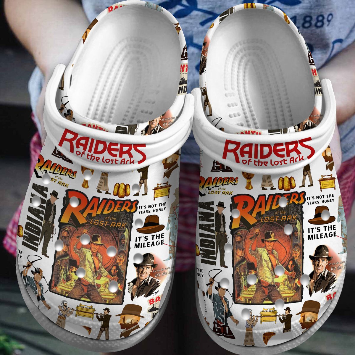 Footwearmerch Indiana Jones Movie Crocs Crocband Clogs Shoes Comfortable For Men Women and Kids