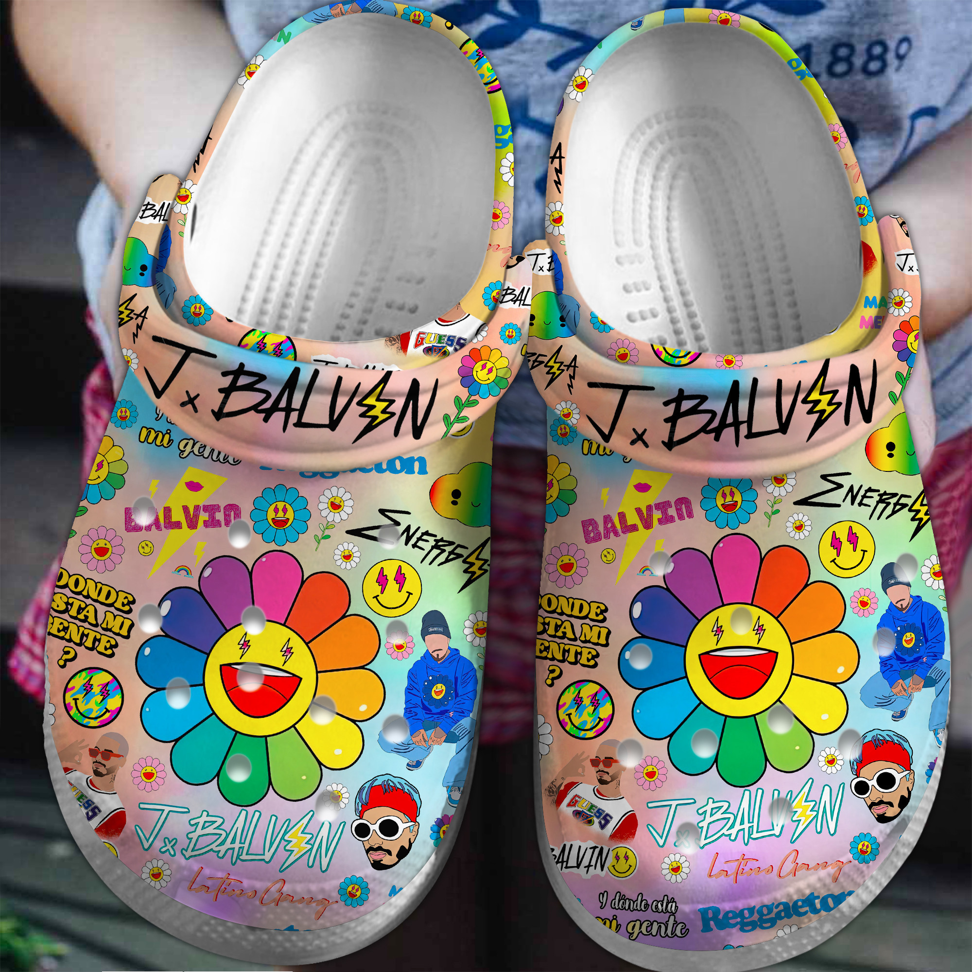 Footwearmerch J Balvin Music Crocs Crocband Clogs Shoes Comfortable For Men Women and Kids