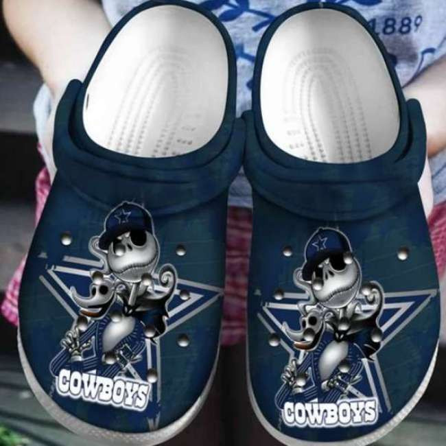 Footwearmerch Jack Skellington Dallas Cowboys Crocband Clogs