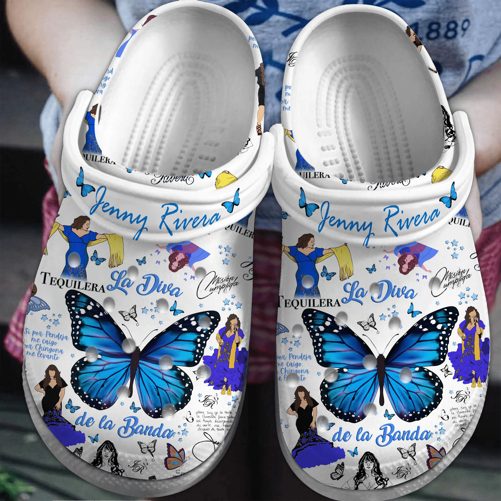 Footwearmerch Jenni Rivera Music Crocs Crocband Clogs Shoes Comfortable For Men Women and Kids