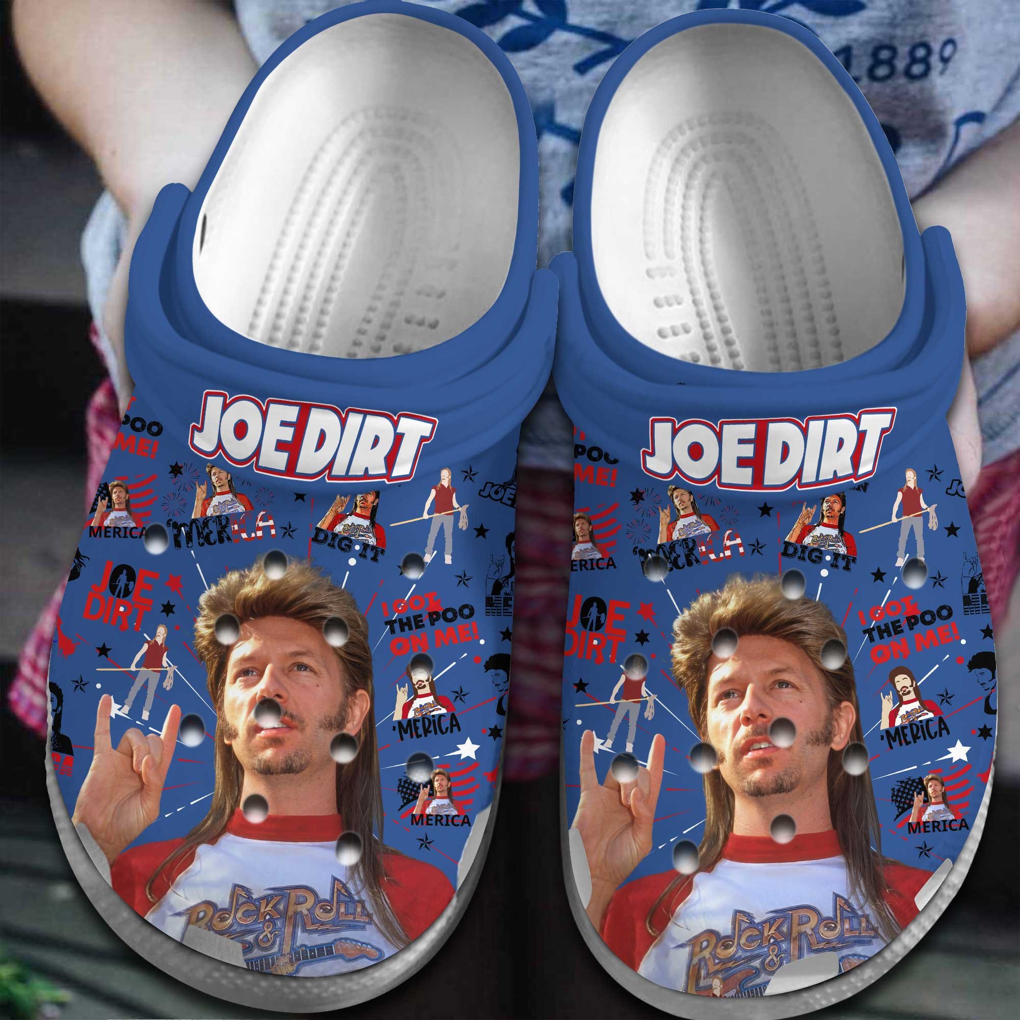 Footwearmerch Joe Dirt Movie Crocs Crocband Clogs Shoes Comfortable For Men Women and Kids