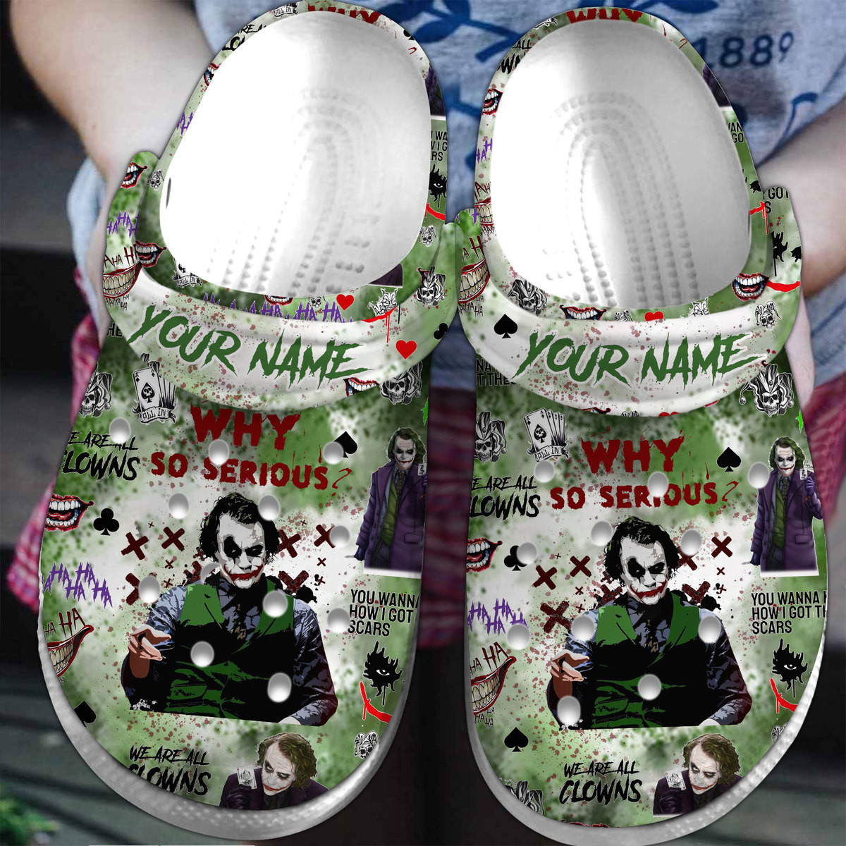 Footwearmerch Joker Movie Crocs Crocband Clogs Shoes Comfortable For Men Women and Kids