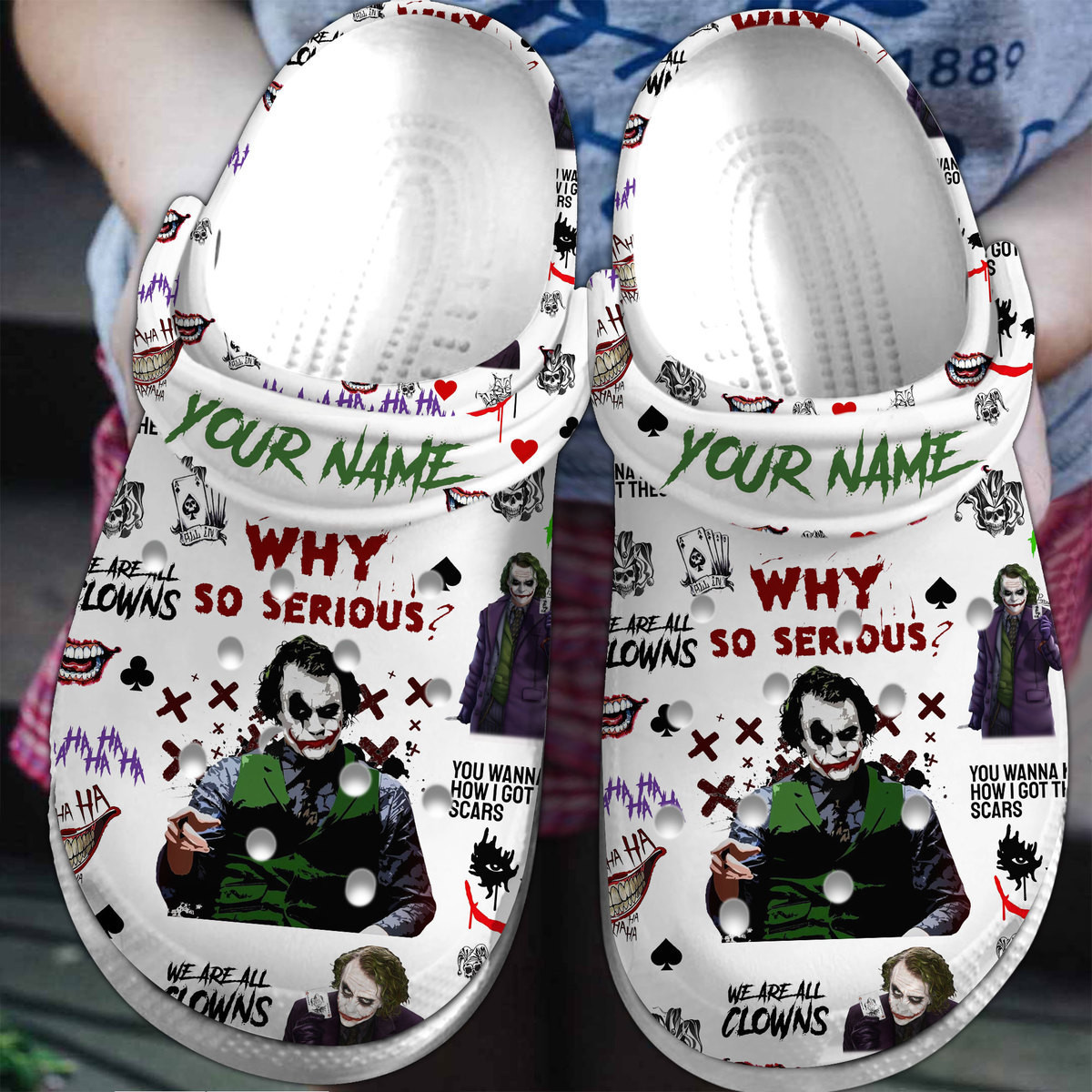 Footwearmerch Joker Movie Crocs Crocband Clogs Shoes Comfortable For Men Women and Kids