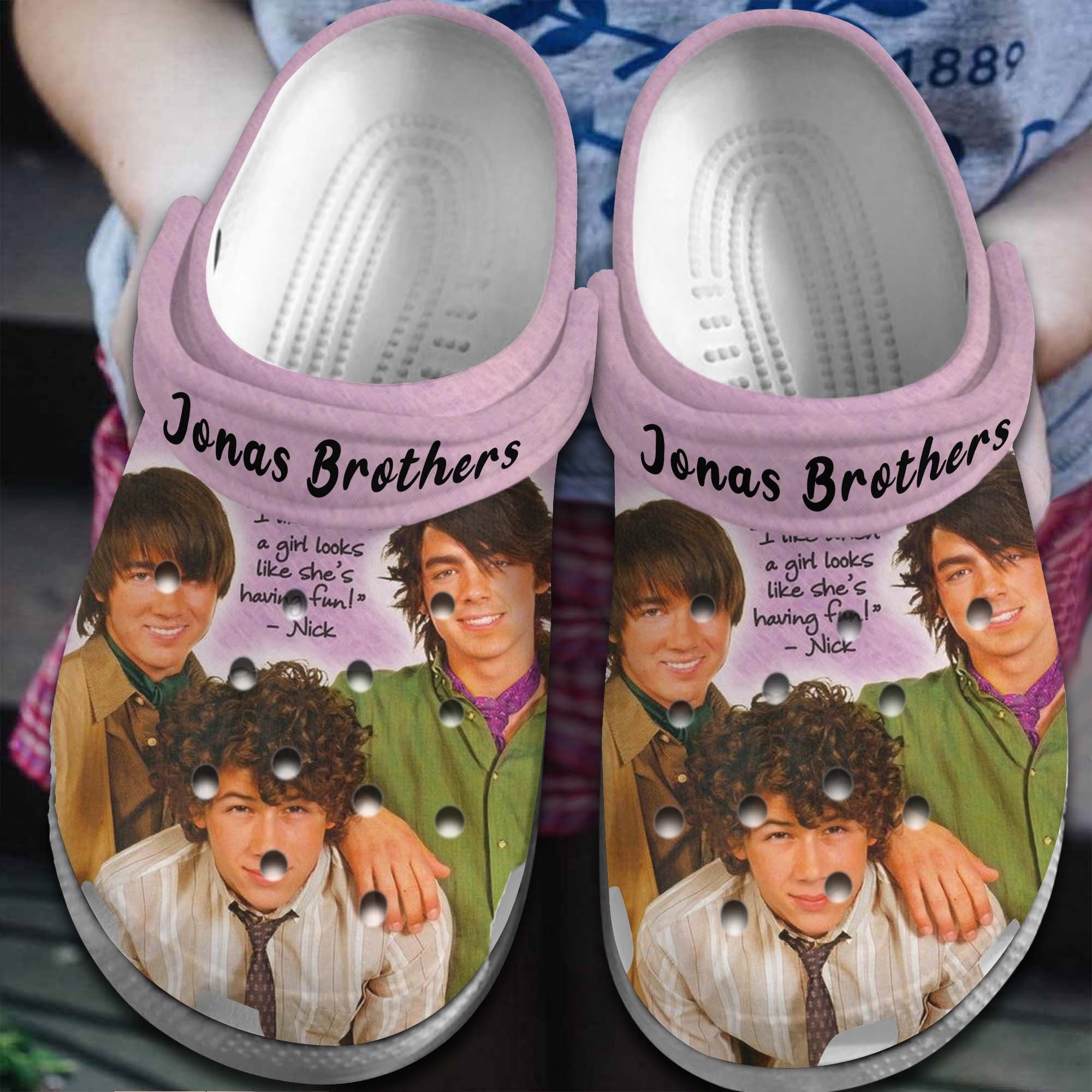 Footwearmerch Jonas Brothers Band Music Crocs Crocband Clogs Shoes Comfortable For Men Women and Kids