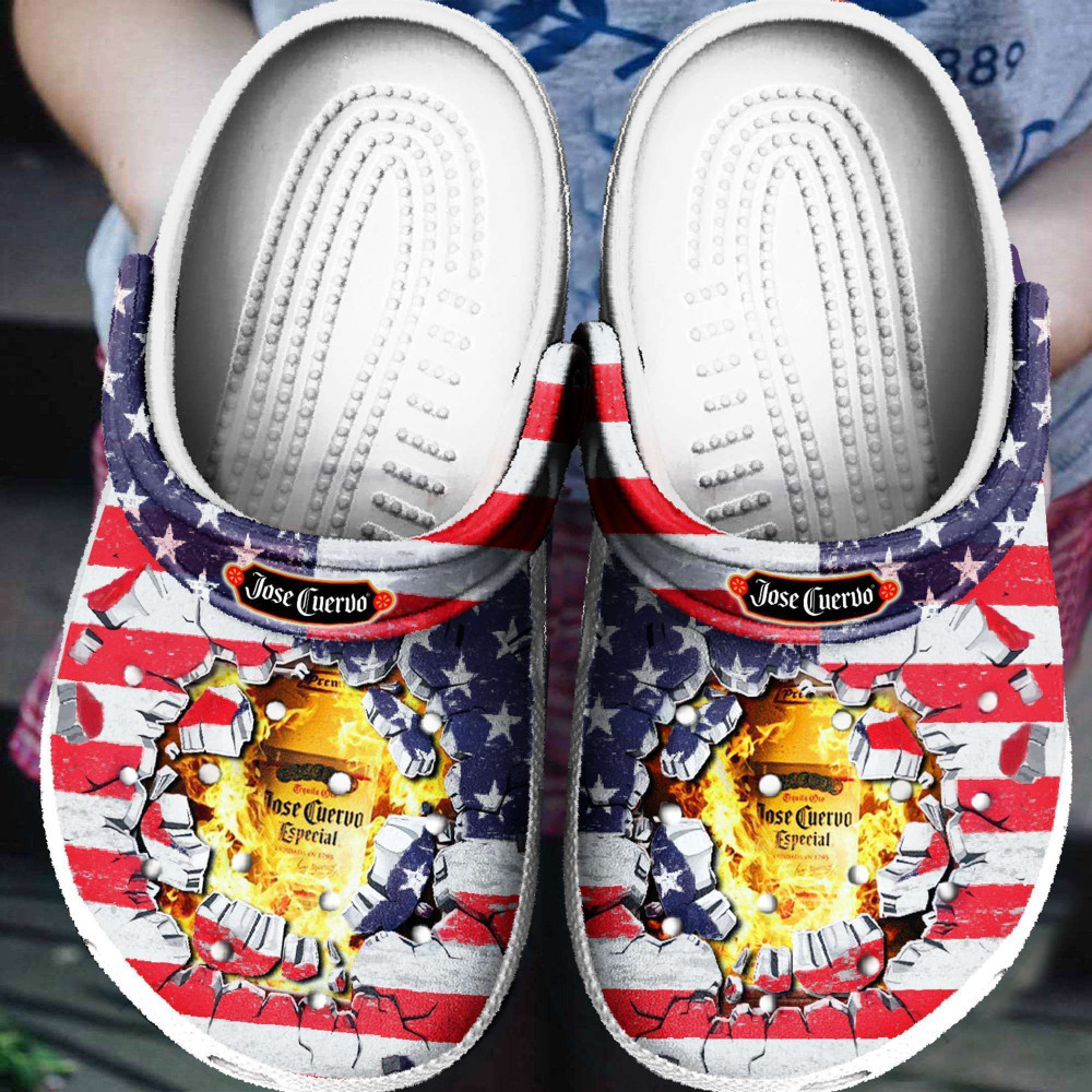 Footwearmerch Jose Cuervo American Flag Rubber clog Shoes Comfy Footwear