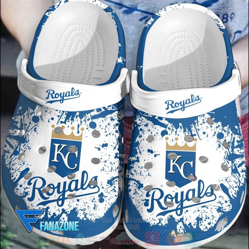 Footwearmerch Kansas City Royals MLB Sport Crocs Clogs Crocband Shoes Comfortable For Men Women and Kids