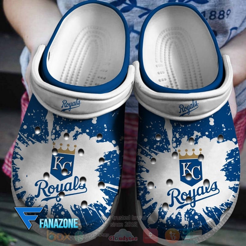 Footwearmerch Kansas City Royals MLB Sport Crocs Clogs Crocband Shoes Comfortable For Men Women and Kids