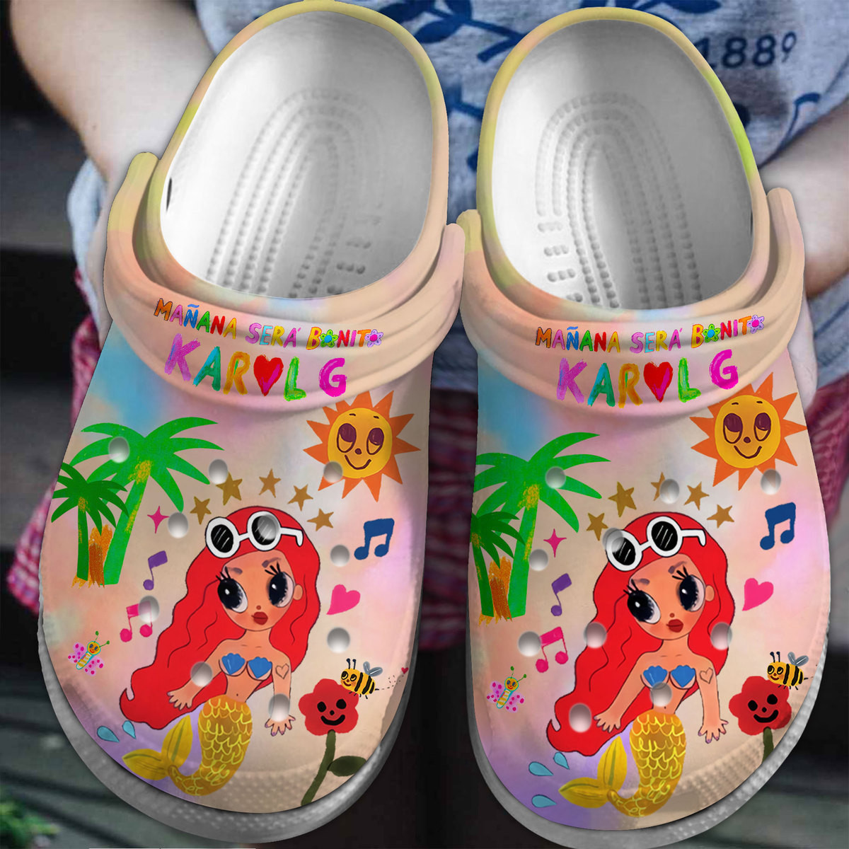 Footwearmerch Karol G Music Crocs Crocband Clogs Shoes Comfortable For Men Women and Kids
