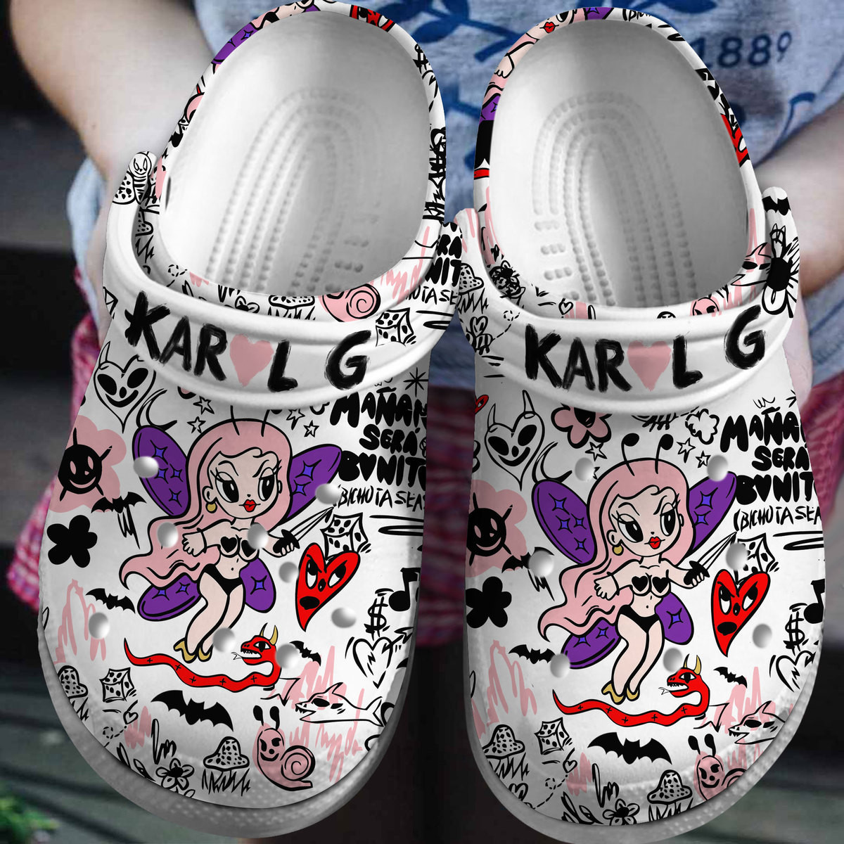 Footwearmerch Karol G Music Crocs Crocband Clogs Shoes Comfortable For Men Women and Kids