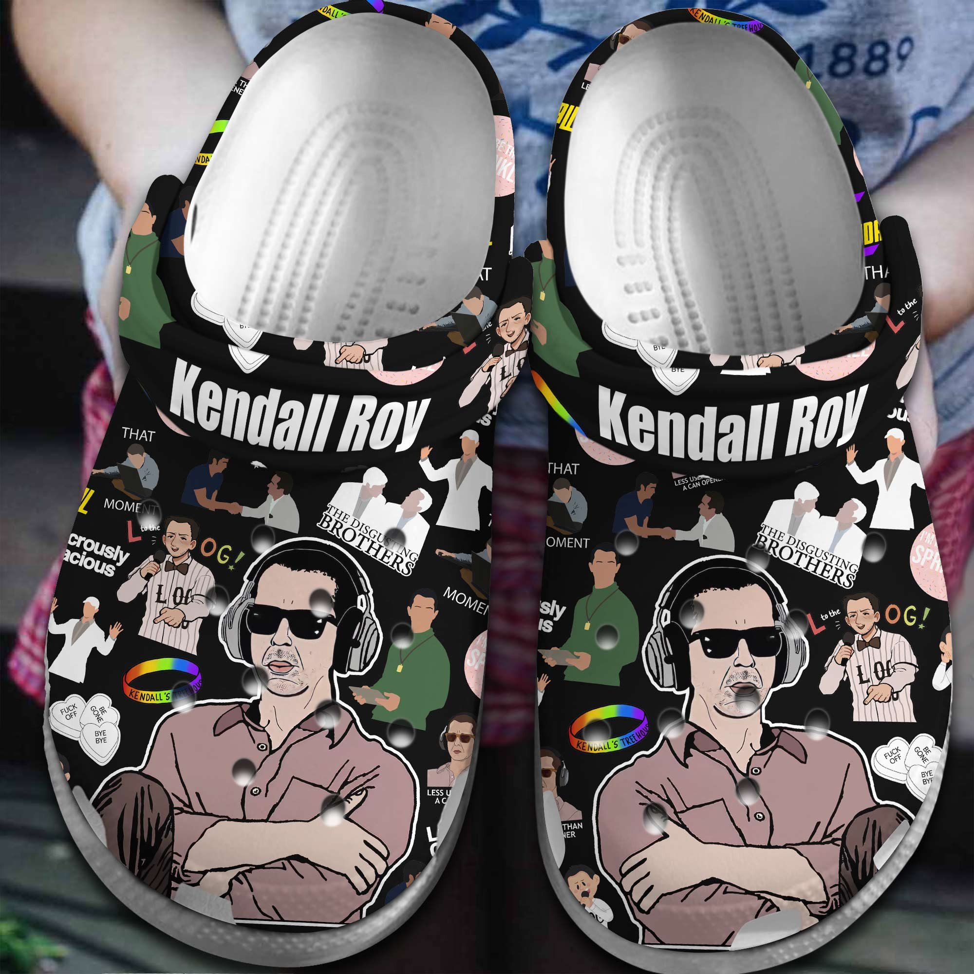 Footwearmerch Kendall Roy Actor Movie Crocs Crocband Clogs Shoes Comfortable For Men Women and Kids
