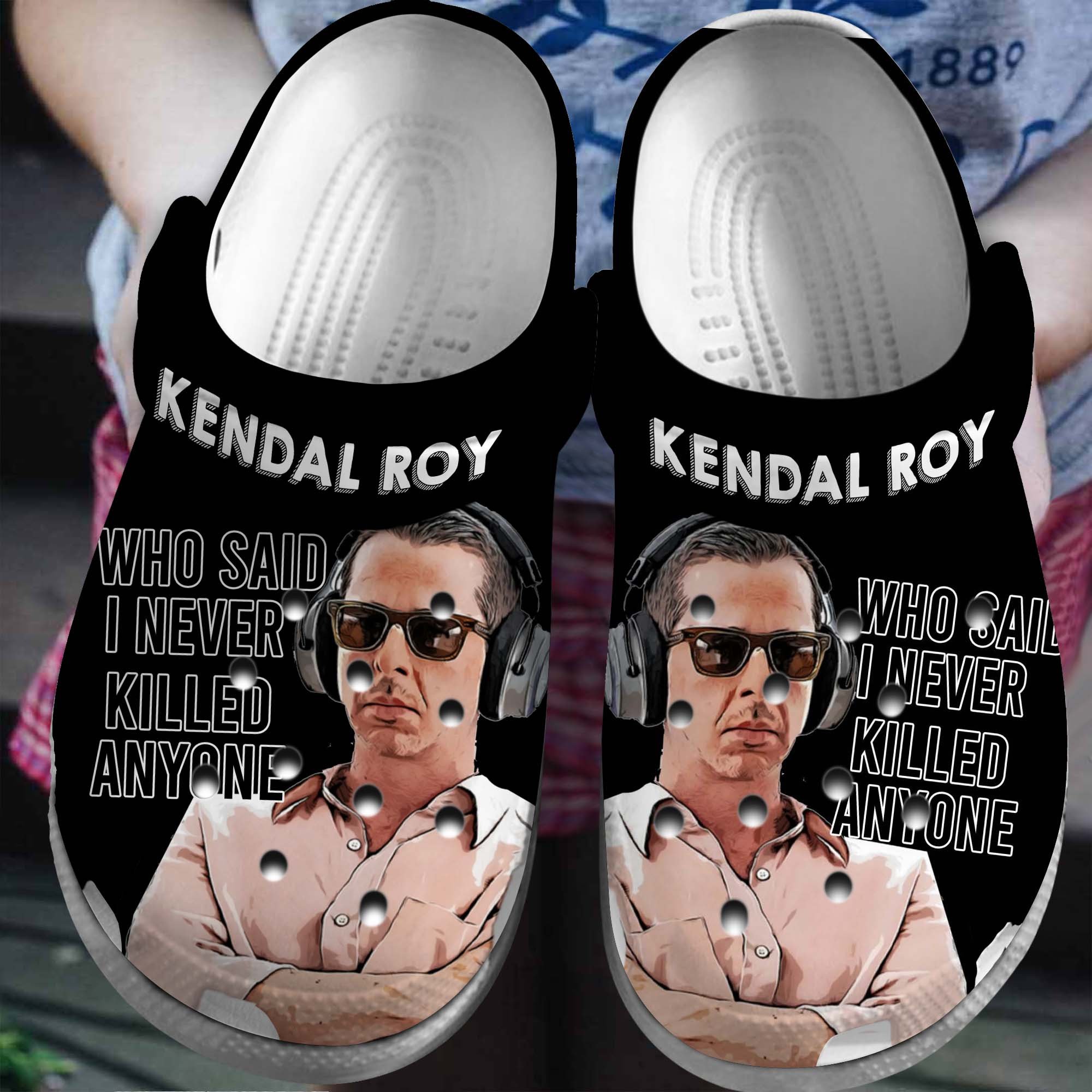 Footwearmerch Kendall Roy Actor Movie Crocs Crocband Clogs Shoes Comfortable For Men Women and Kids