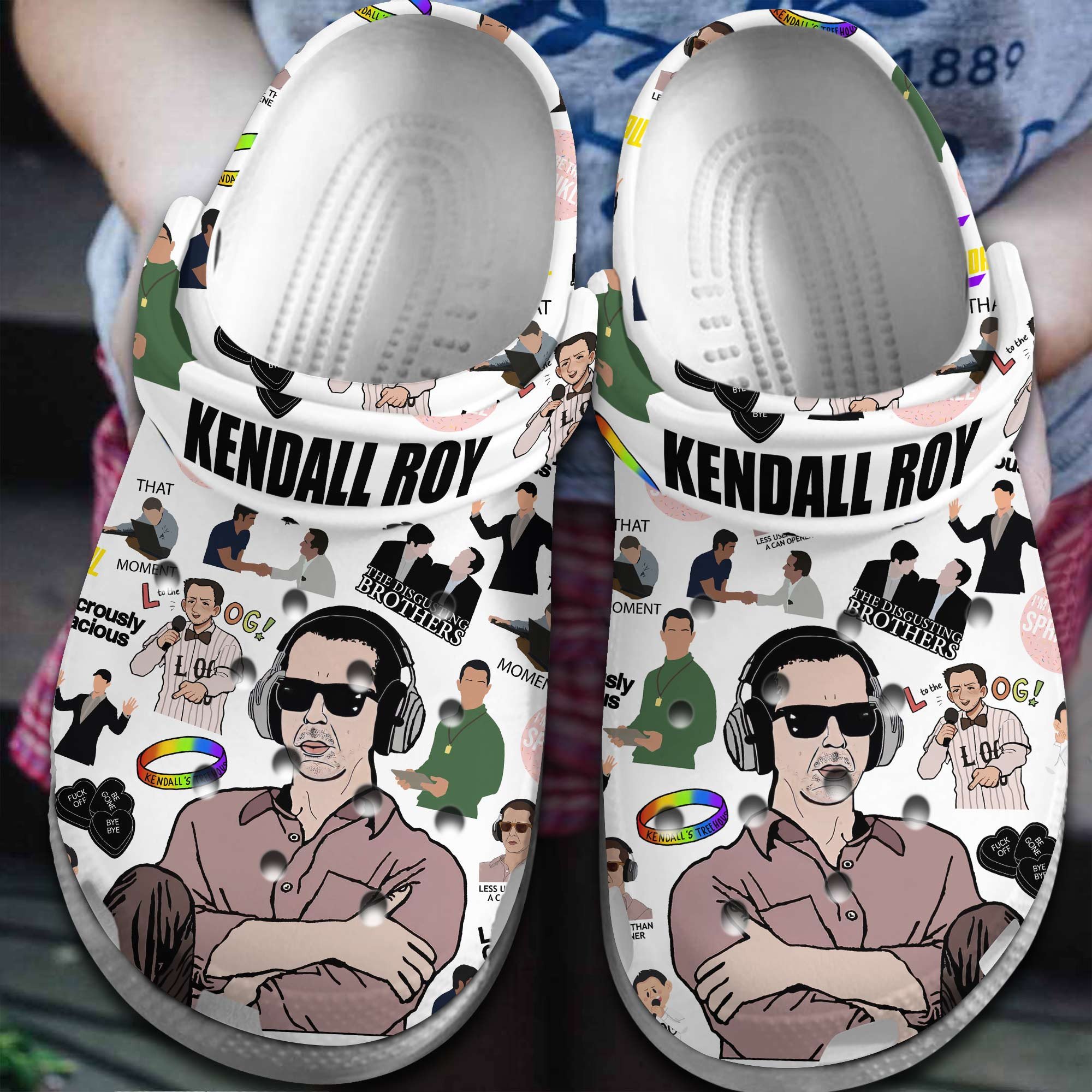Footwearmerch Kendall Roy Actor Movie Crocs Crocband Clogs Shoes Comfortable For Men Women and Kids