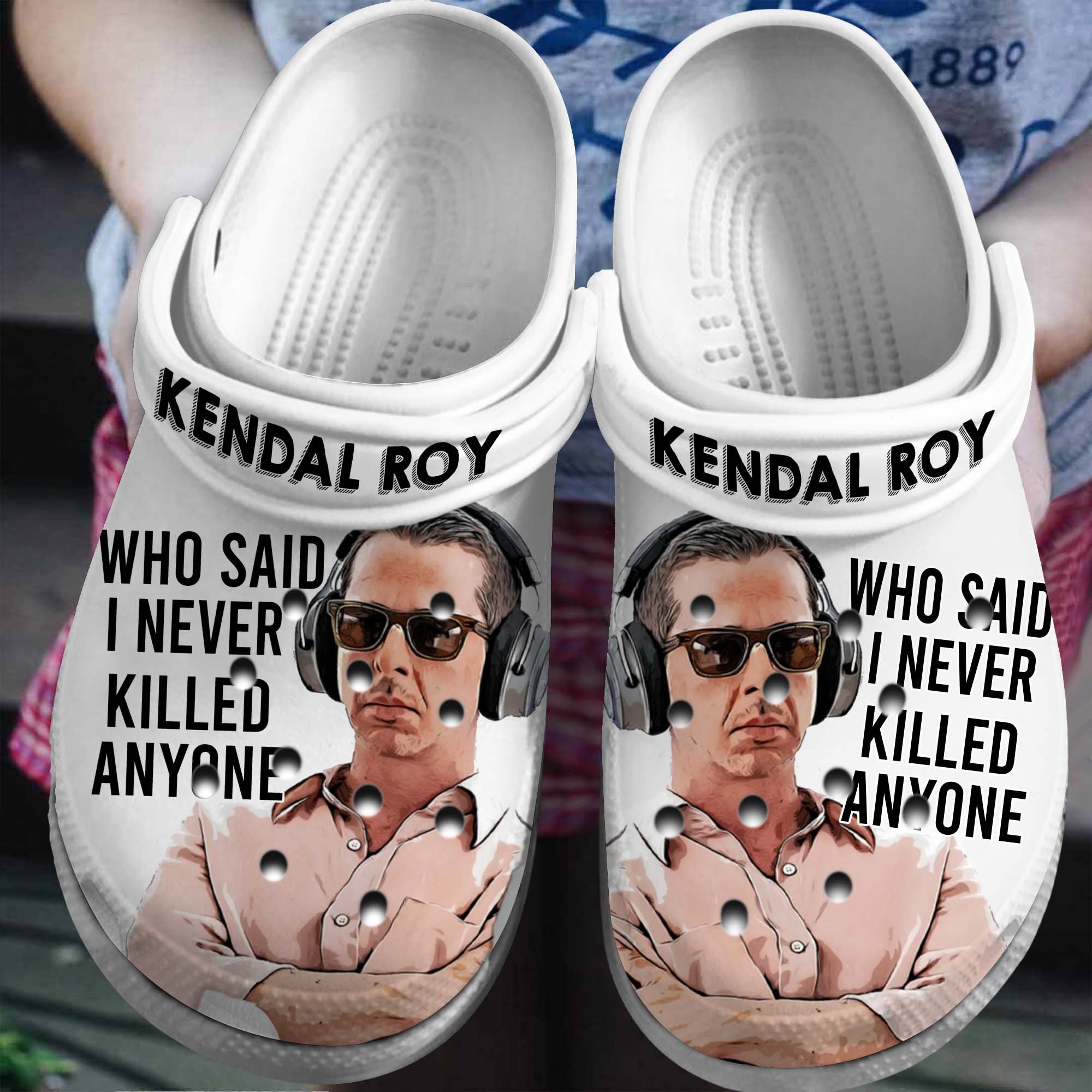 Footwearmerch Kendall Roy Actor Movie Crocs Crocband Clogs Shoes Comfortable For Men Women and Kids