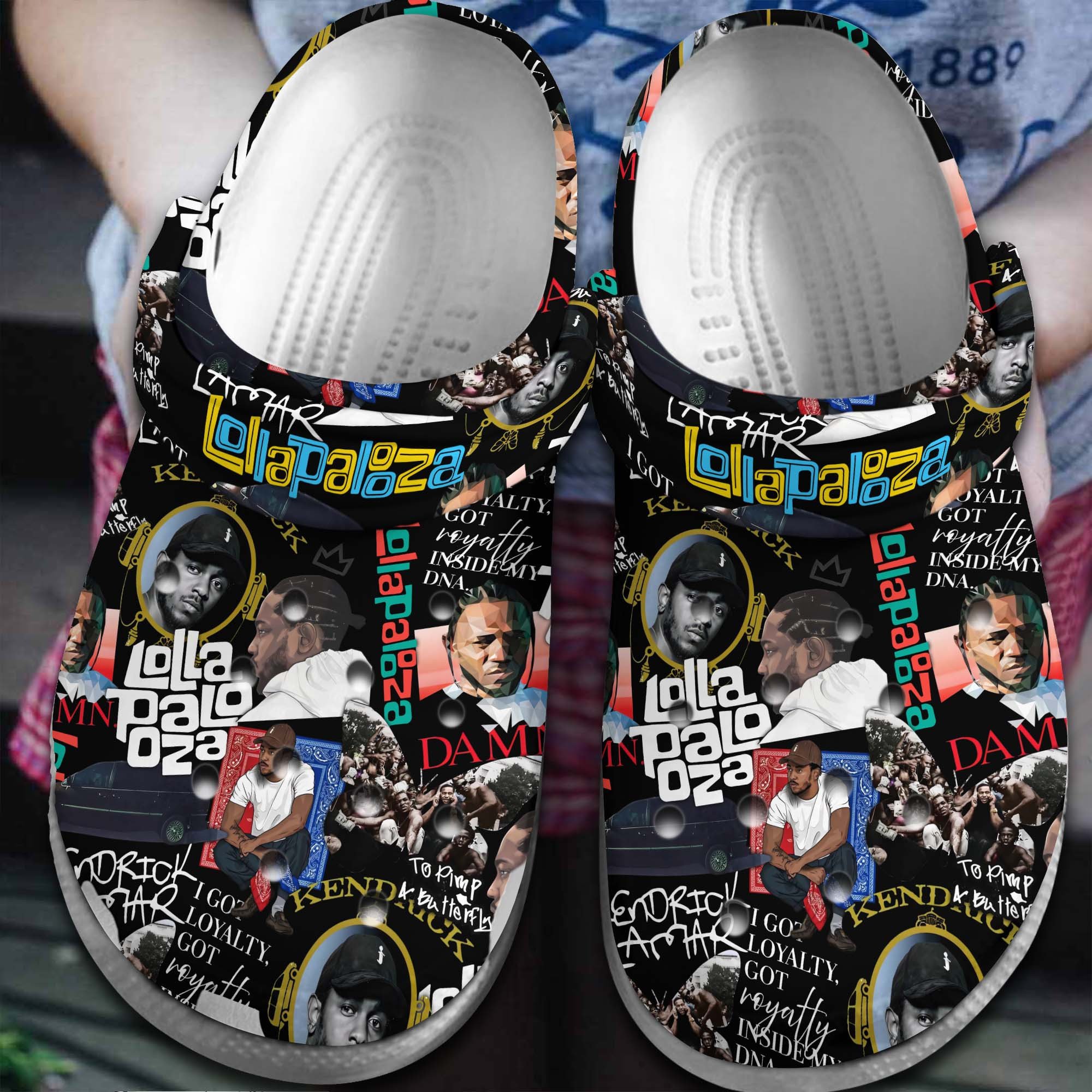 Footwearmerch kendrick lamar Lollapalooza Music Crocs Crocband Clogs Shoes Comfortable For Men Women and Kids