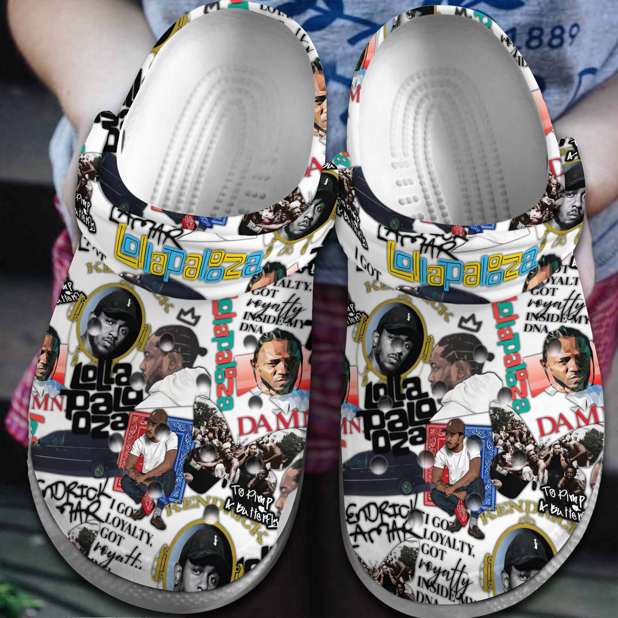 Footwearmerch kendrick lamar Lollapalooza Music Crocs Crocband Clogs Shoes Comfortable For Men Women and Kids