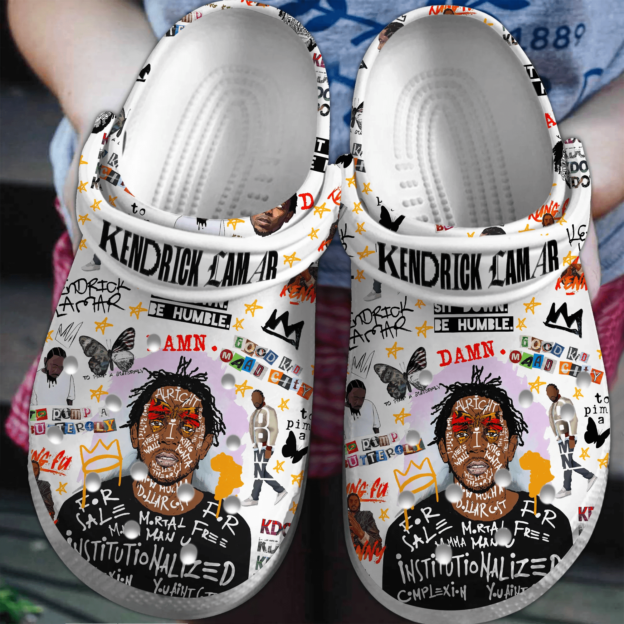 Footwearmerch Kendrick Lamar Music Crocs Crocband Clogs Shoes Comfortable For Men Women and Kids