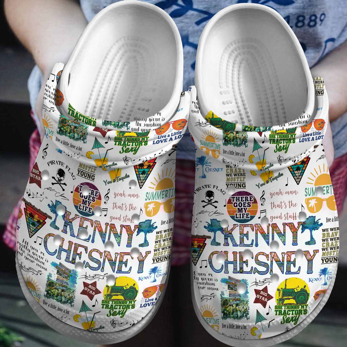 Footwearmerch Kenny Chesney Music Crocs Crocband Clogs Shoes Comfortable For Men Women and Kids