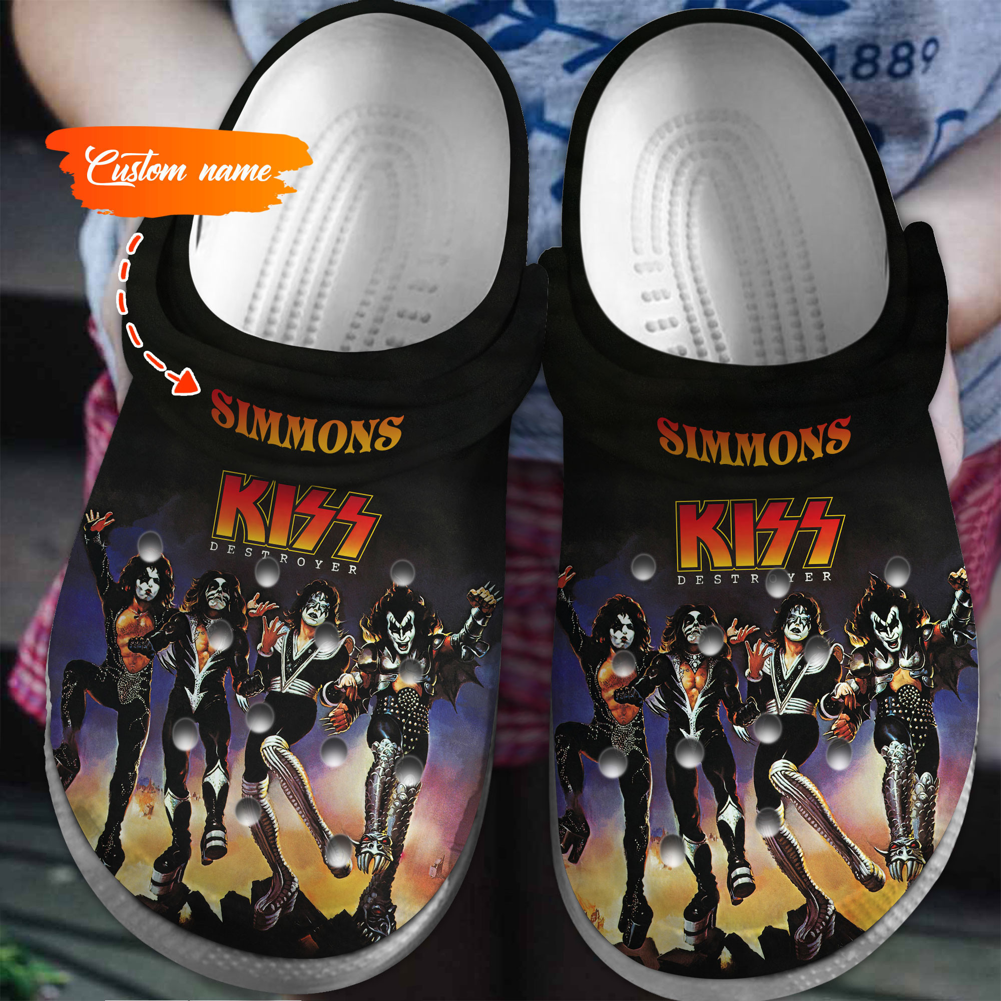 Footwearmerch Kiss Music Crocs Crocband Clogs Shoes Comfortable For Men Women and Kids