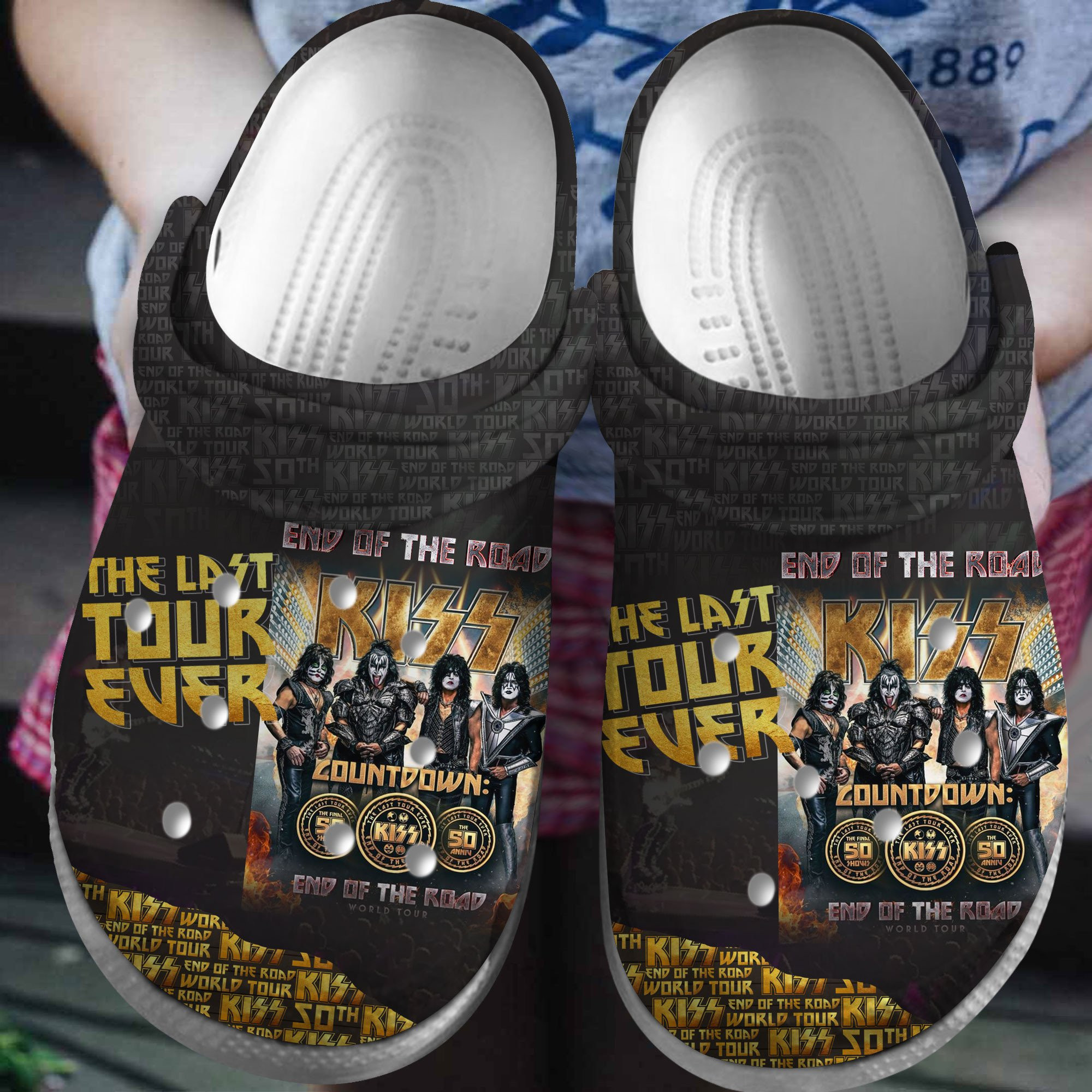 Footwearmerch Kiss Music Crocs Crocband Clogs Shoes Comfortable For Men Women and Kids