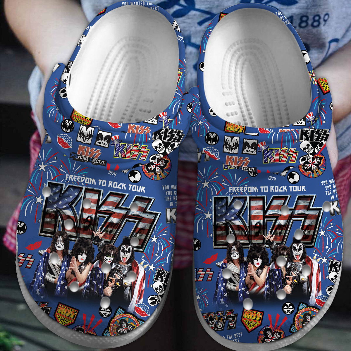 Footwearmerch Kiss Music Crocs Crocband Clogs Shoes Comfortable For Men Women and Kids