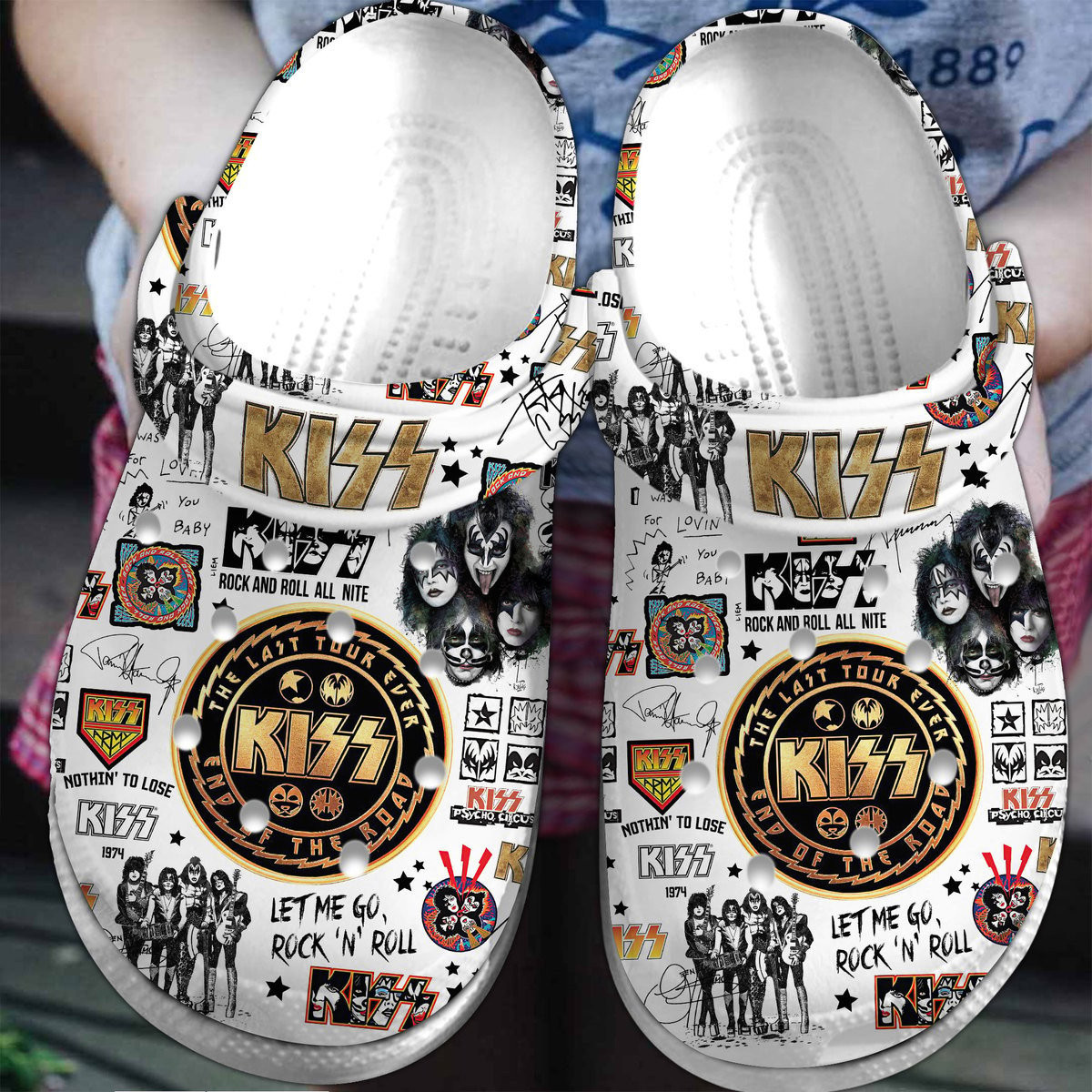 Footwearmerch Kiss Music Crocs Crocband Clogs Shoes Comfortable For Men Women and Kids