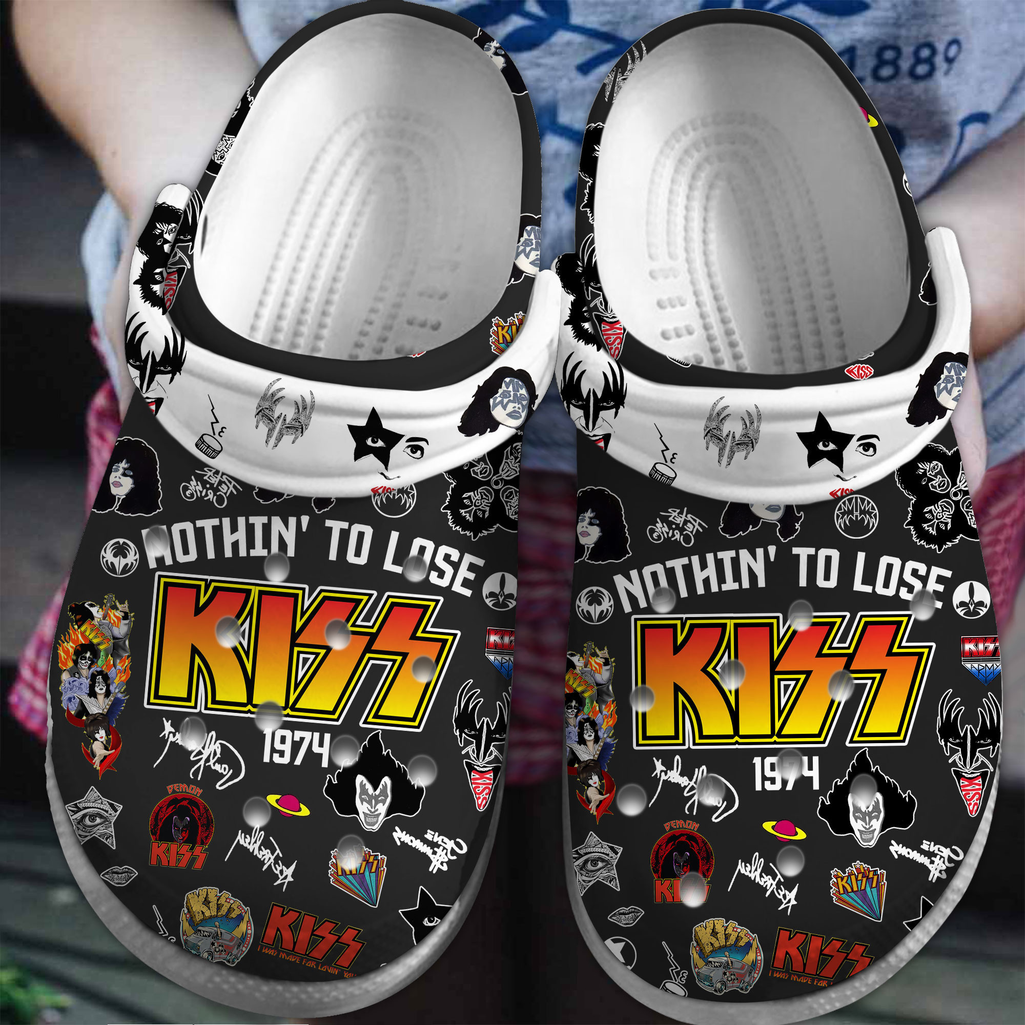 Footwearmerch Kiss Music Crocs Crocband Clogs Shoes Comfortable For Men Women and Kids