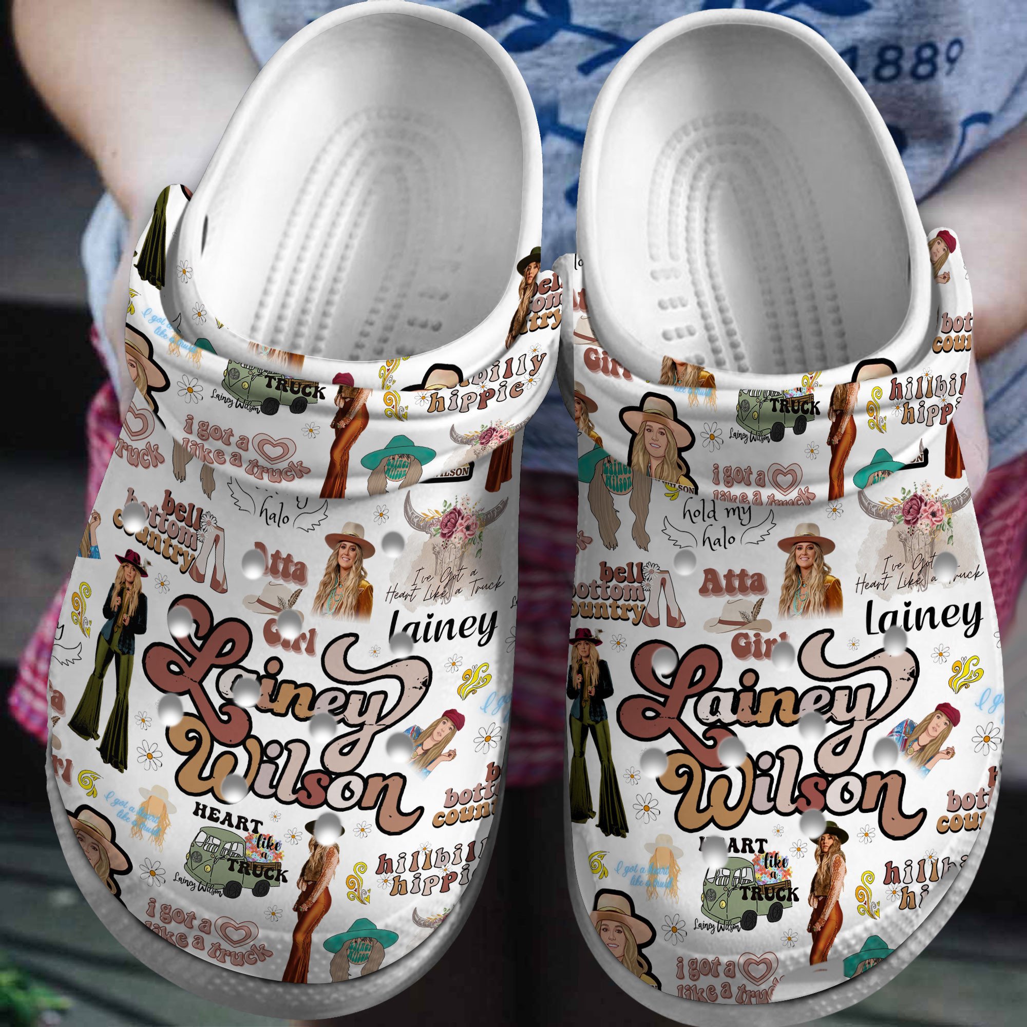 Footwearmerch Lainey Wilson Music Crocs Crocband Clogs Shoes Comfortable For Men Women and Kids