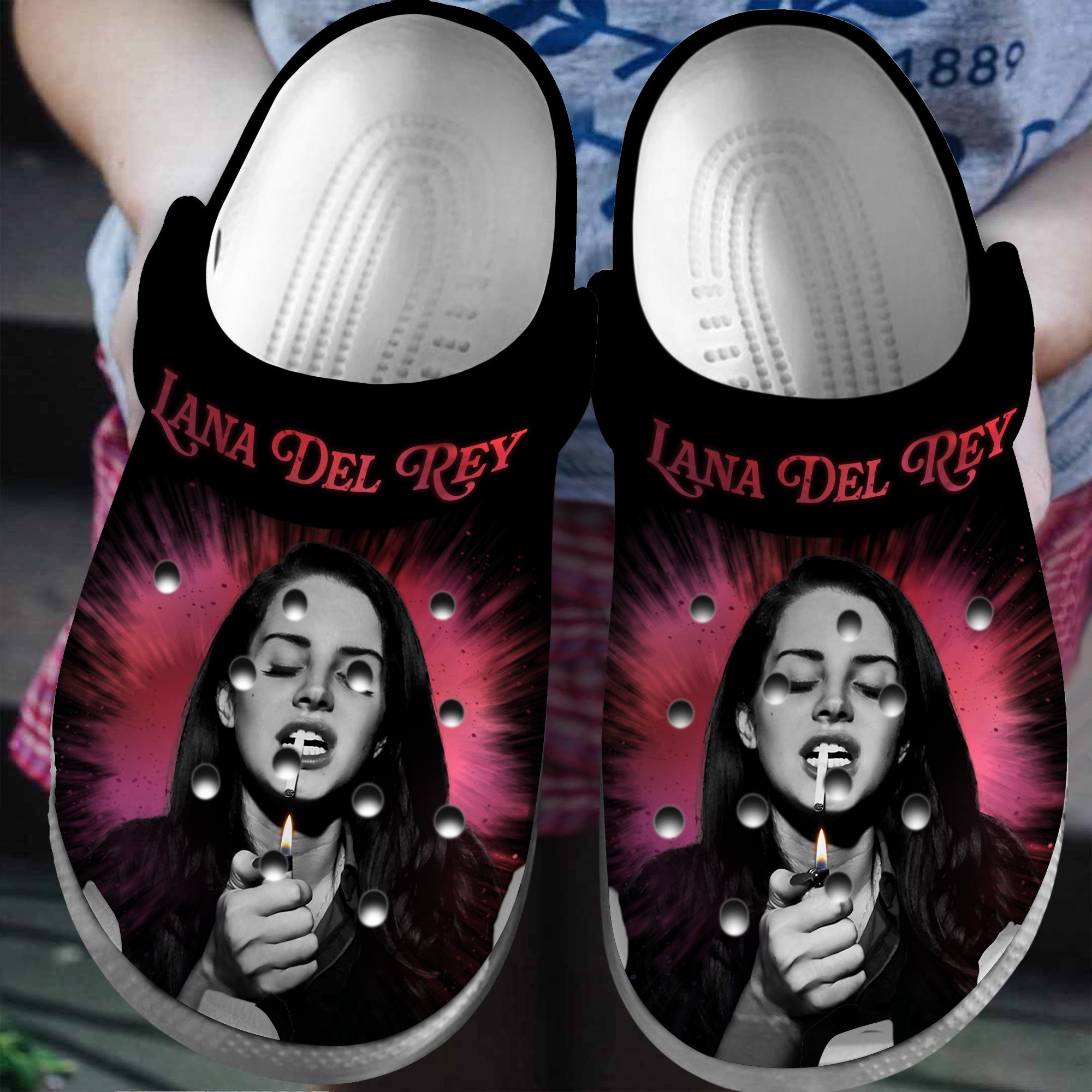 Footwearmerch Lana Del Rey Lana Del Ray Music Crocs Crocband Clogs Shoes Comfortable For Men Women and Kids