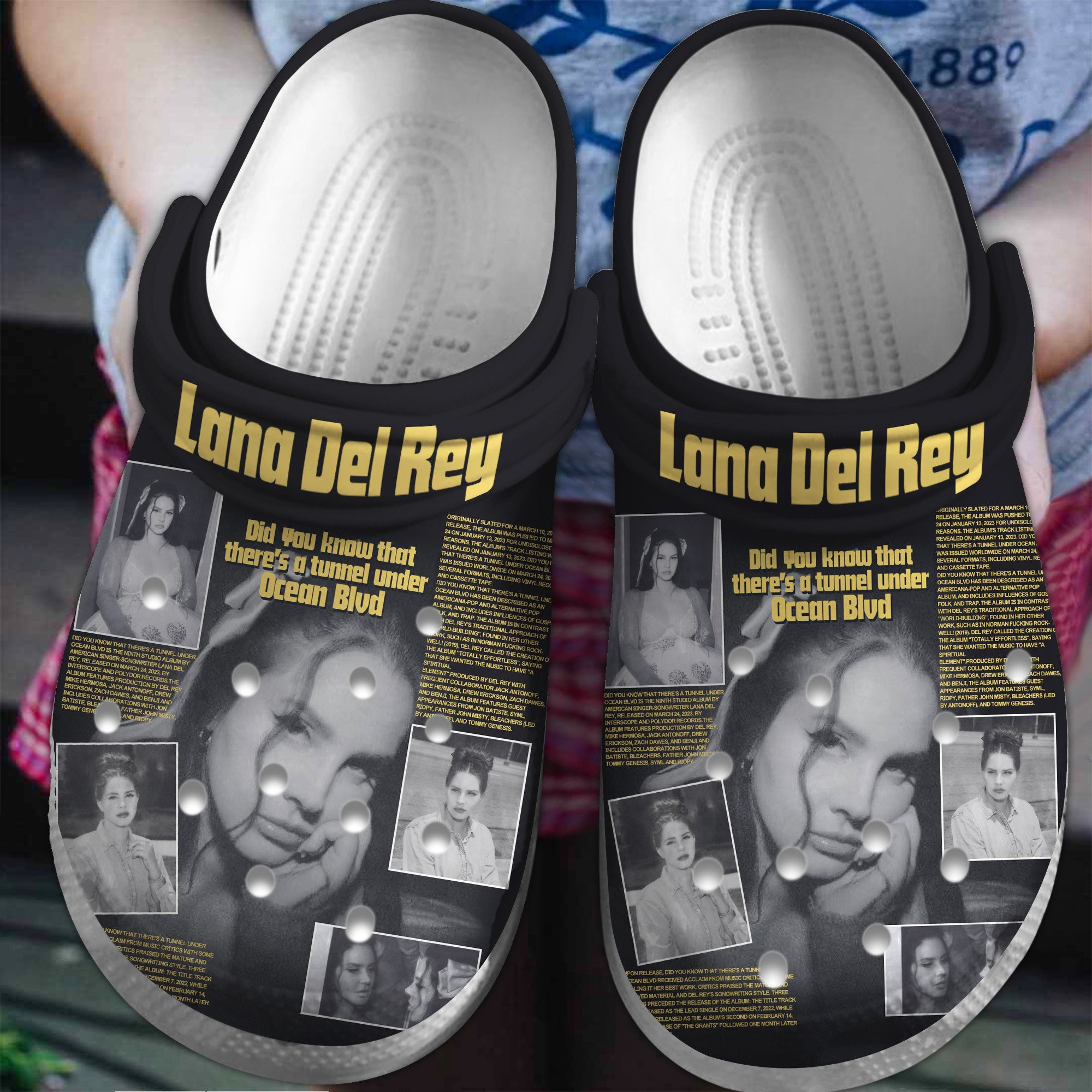 Footwearmerch Lana Del Rey Music Crocs Crocband Clogs Shoes Comfortable For Men Women and Kids