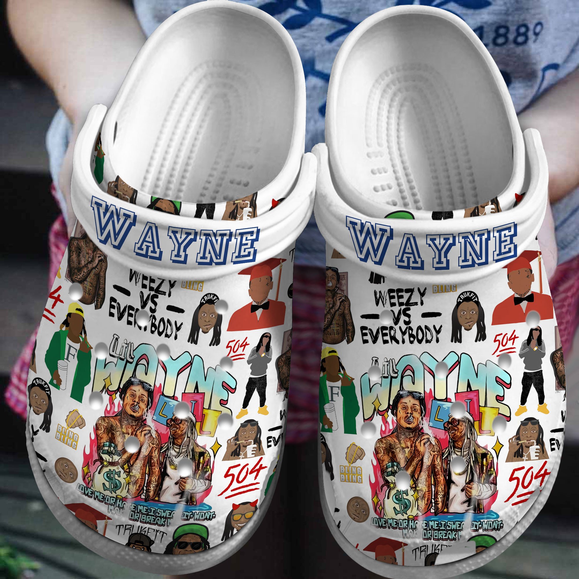 Footwearmerch Lil Wayne Music Crocs Crocband Clogs Shoes Comfortable For Men Women and Kids