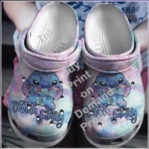 Footwearmerch Lilo And Stitch Ohana Cartoon Crocs Crocband Shoes Clogs Custom Name For Men Women And Kids