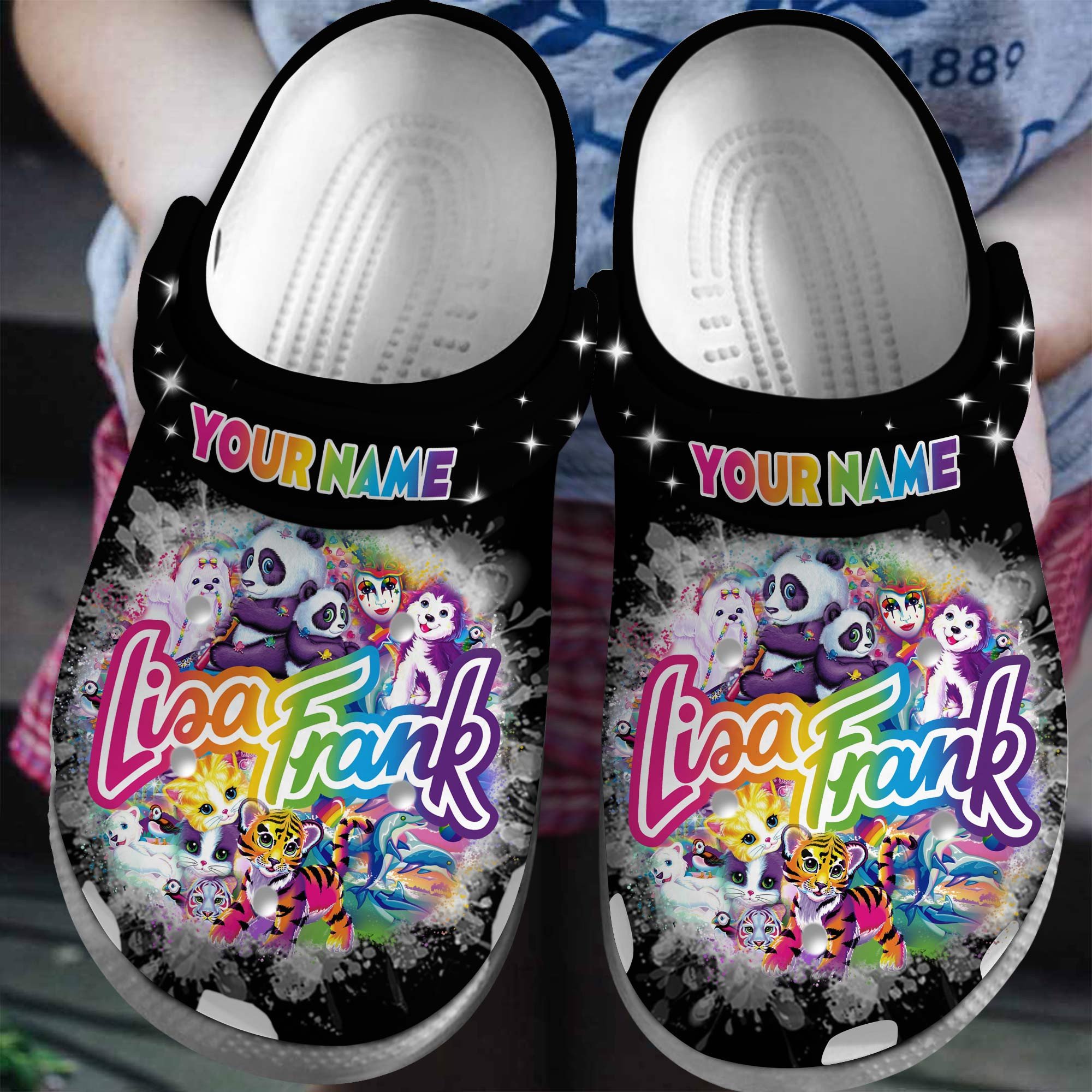 Footwearmerch Lisa Frank Crocs Crocband Clogs Shoes Comfortable For Men Women and Kids