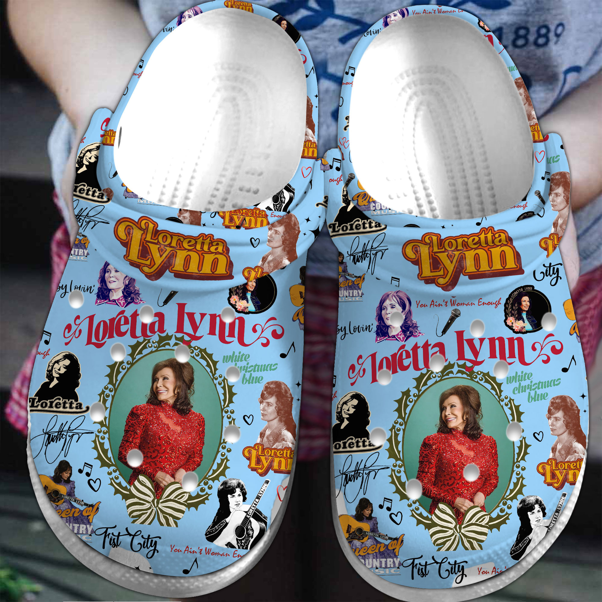 Footwearmerch Loretta Lynn Music Crocs Crocband Clogs Shoes Comfortable For Men Women and Kids