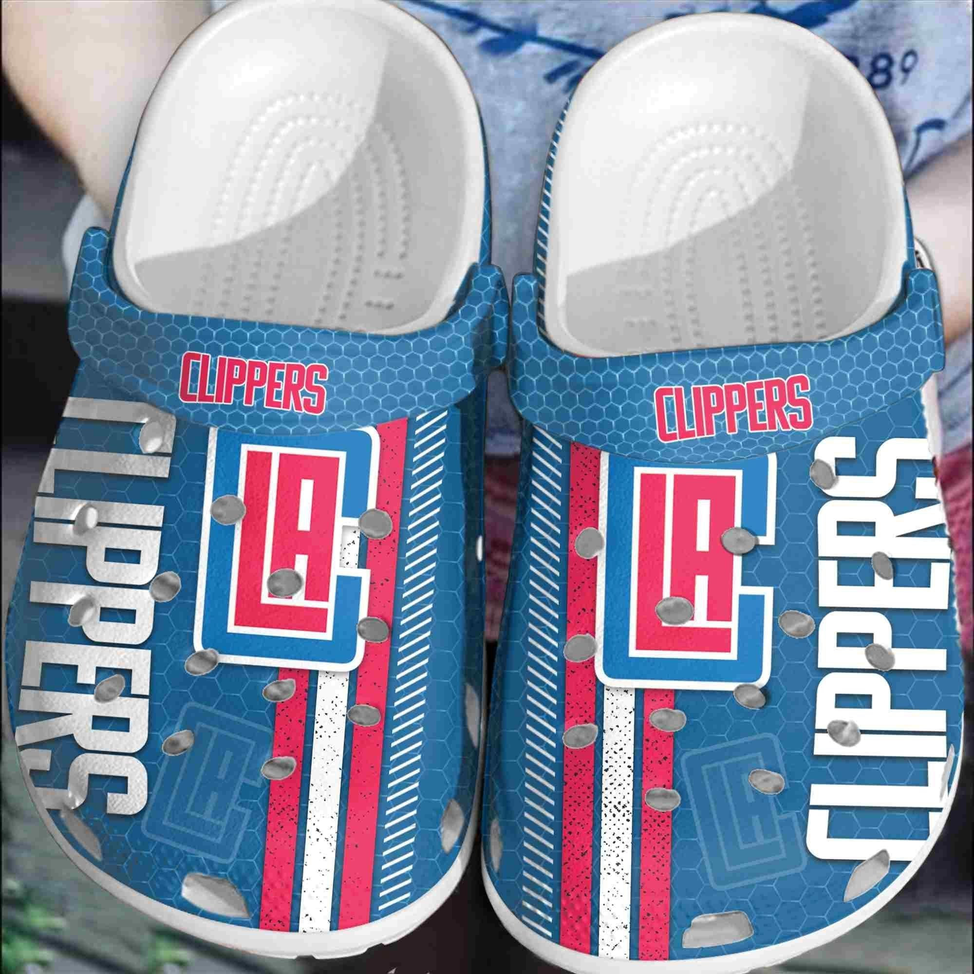 Footwearmerch Los Angeles Clippers Basketball Club Clogs Crocband Shoes Comfortable Crocs For Men Women