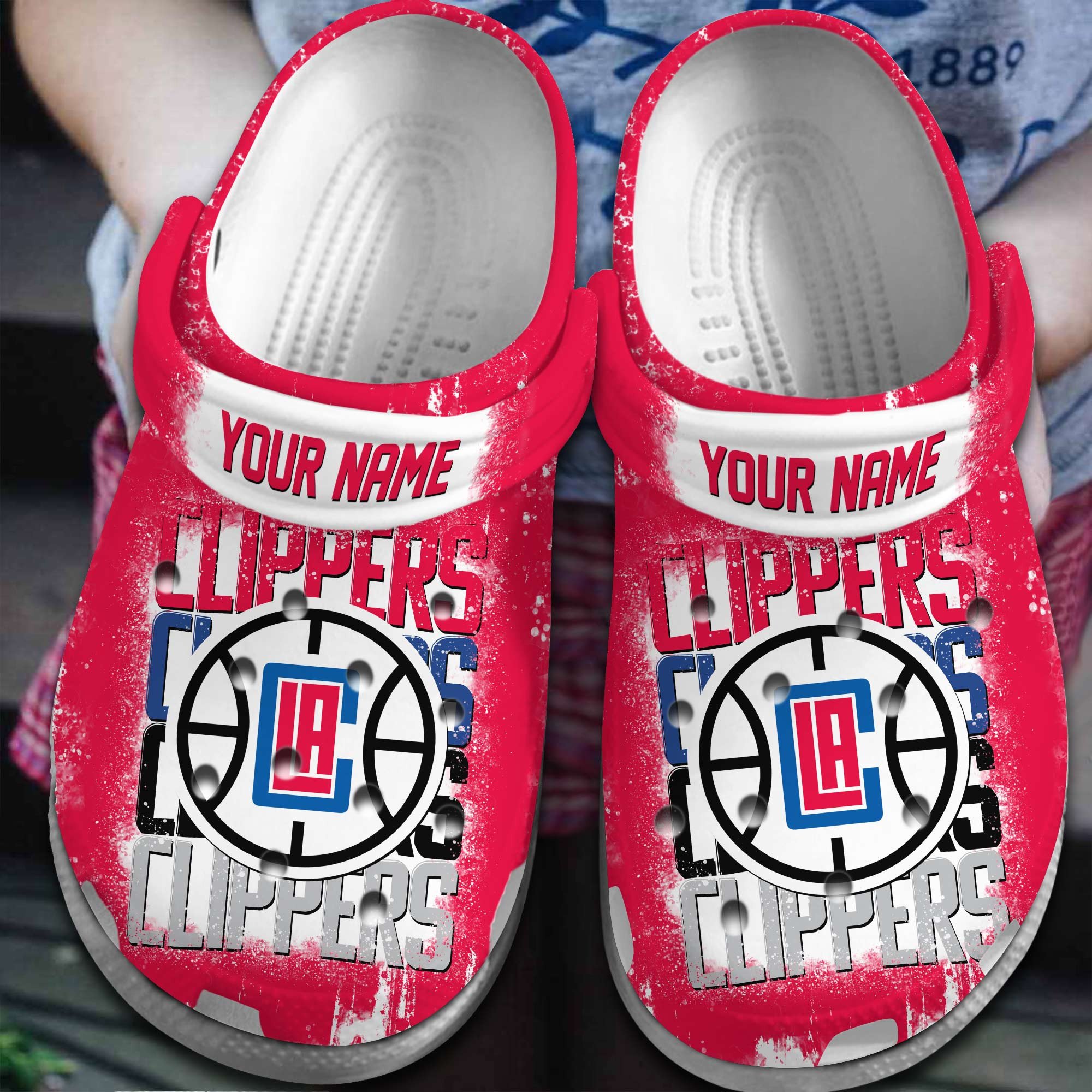 Footwearmerch Los Angeles Clippers NBA Basketball Sport Crocs Crocband Clogs Shoes Comfortable For Men Women and Kids
