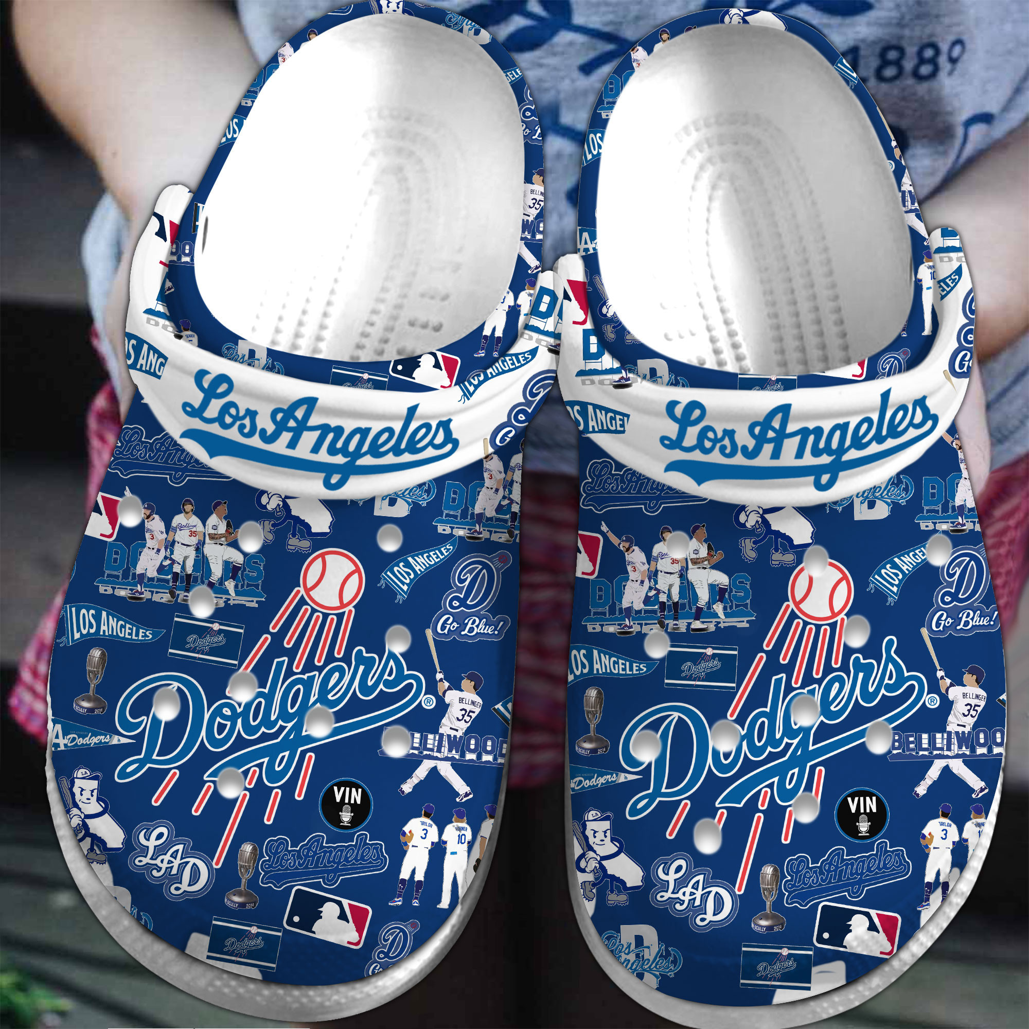 Footwearmerch Los Angeles Dodgers MLB Sport Crocs Crocband Clogs Shoes Comfortable For Men Women and Kids