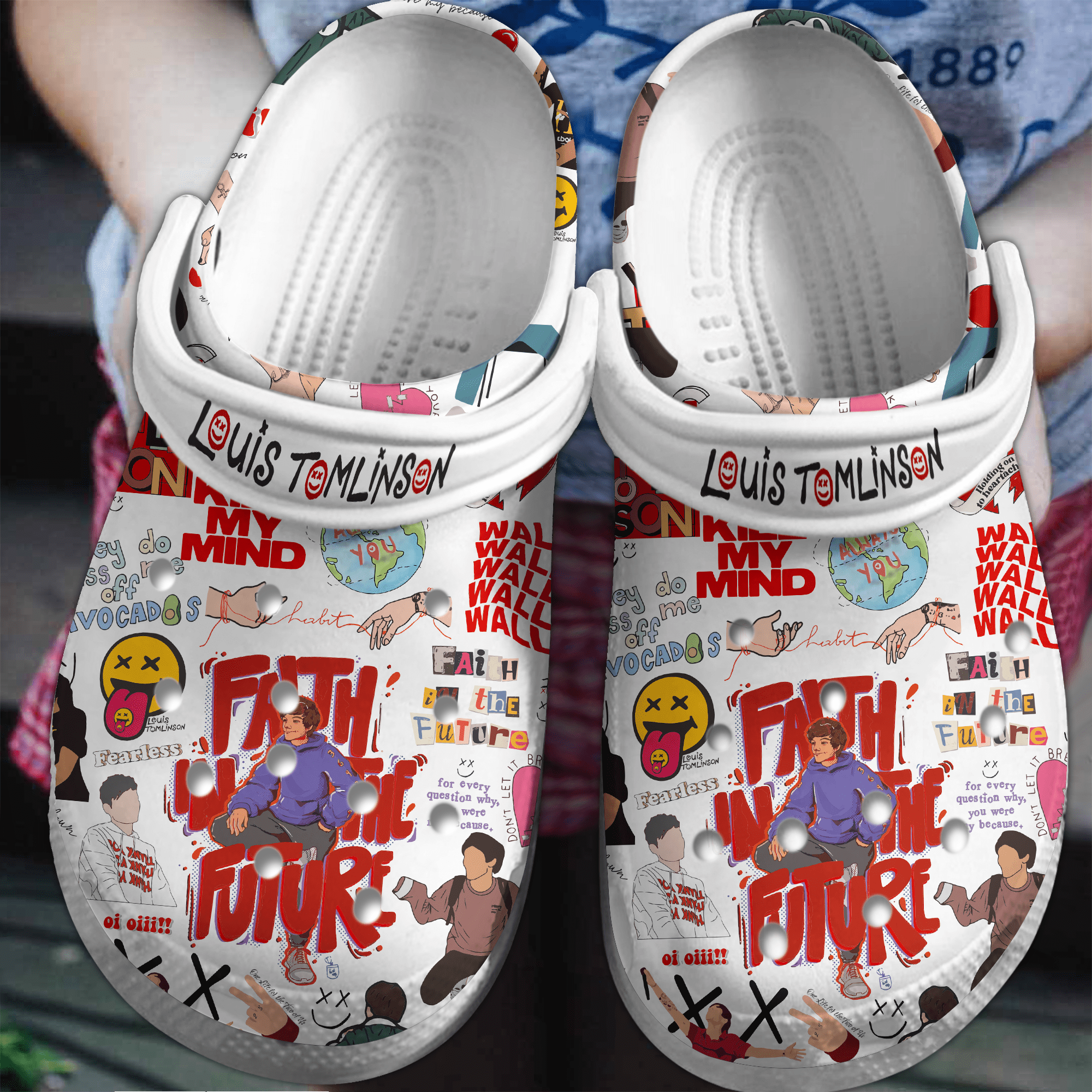 Footwearmerch Louis Tomlinson Music Crocs Crocband Clogs Shoes Comfortable For Men Women and Kids