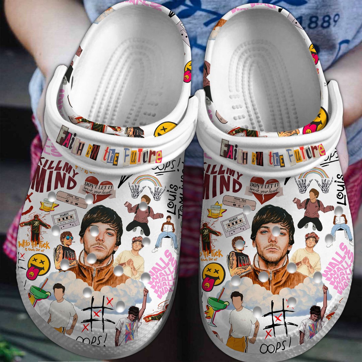 Footwearmerch Louis Tomlinson Music Crocs Crocband Clogs Shoes Comfortable For Men Women and Kids