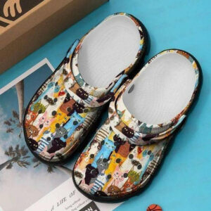 Footwearmerch Lovely Teams Cat Personalized 10 Gift For Lover Rubber clog Shoes Comfy Footwear