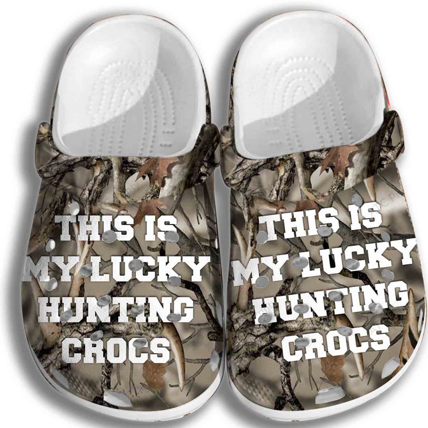 Footwearmerch Lucky Hunting Croc Shoes Men Women - Hunting Shoes Crocbland Clog Gifts For Father Day Grandpa