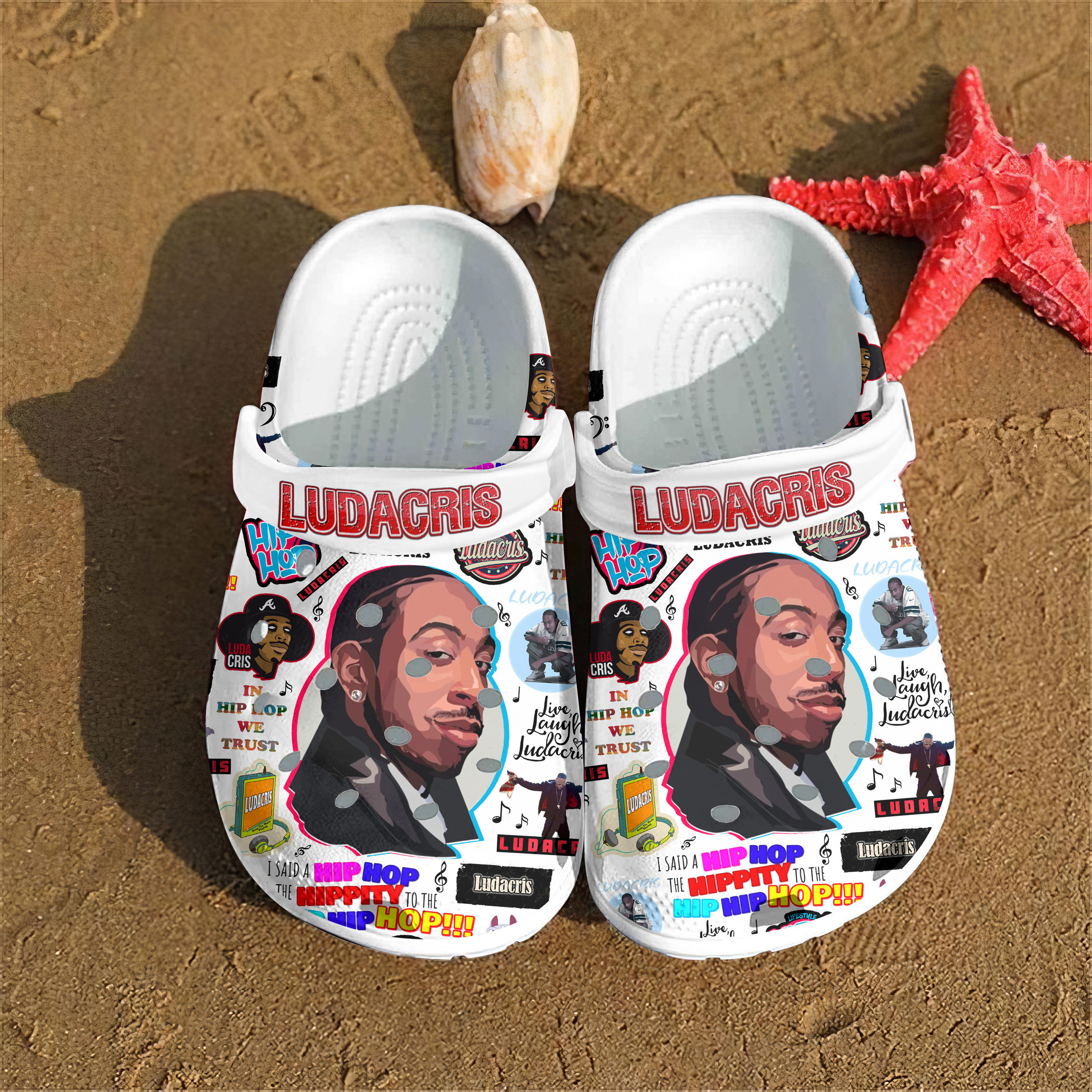 Footwearmerch Ludacris Music Movie Crocs Crocband Clogs Shoes Comfortable For Men Women and Kids