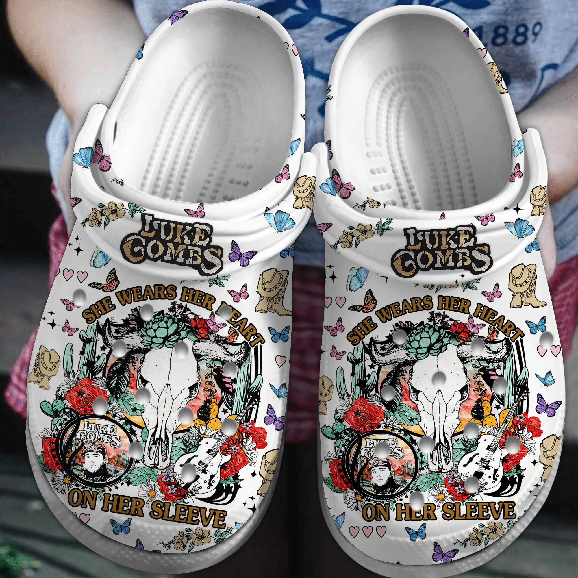 Footwearmerch Luke Combs Music Crocs Crocband Clogs Shoes Comfortable For Men Women and Kids