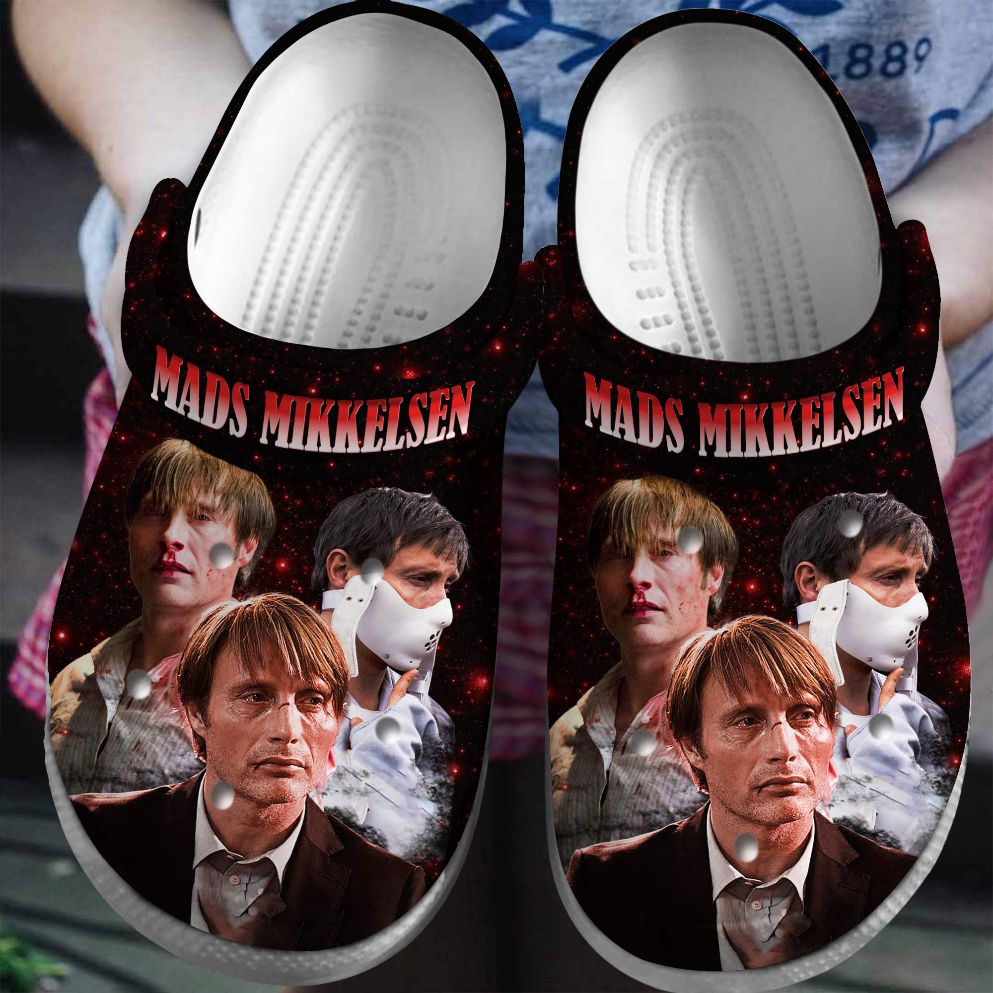 Footwearmerch Mads Mikkelsen Actor Movie Crocs Crocband Clogs Shoes Comfortable For Men Women and Kids
