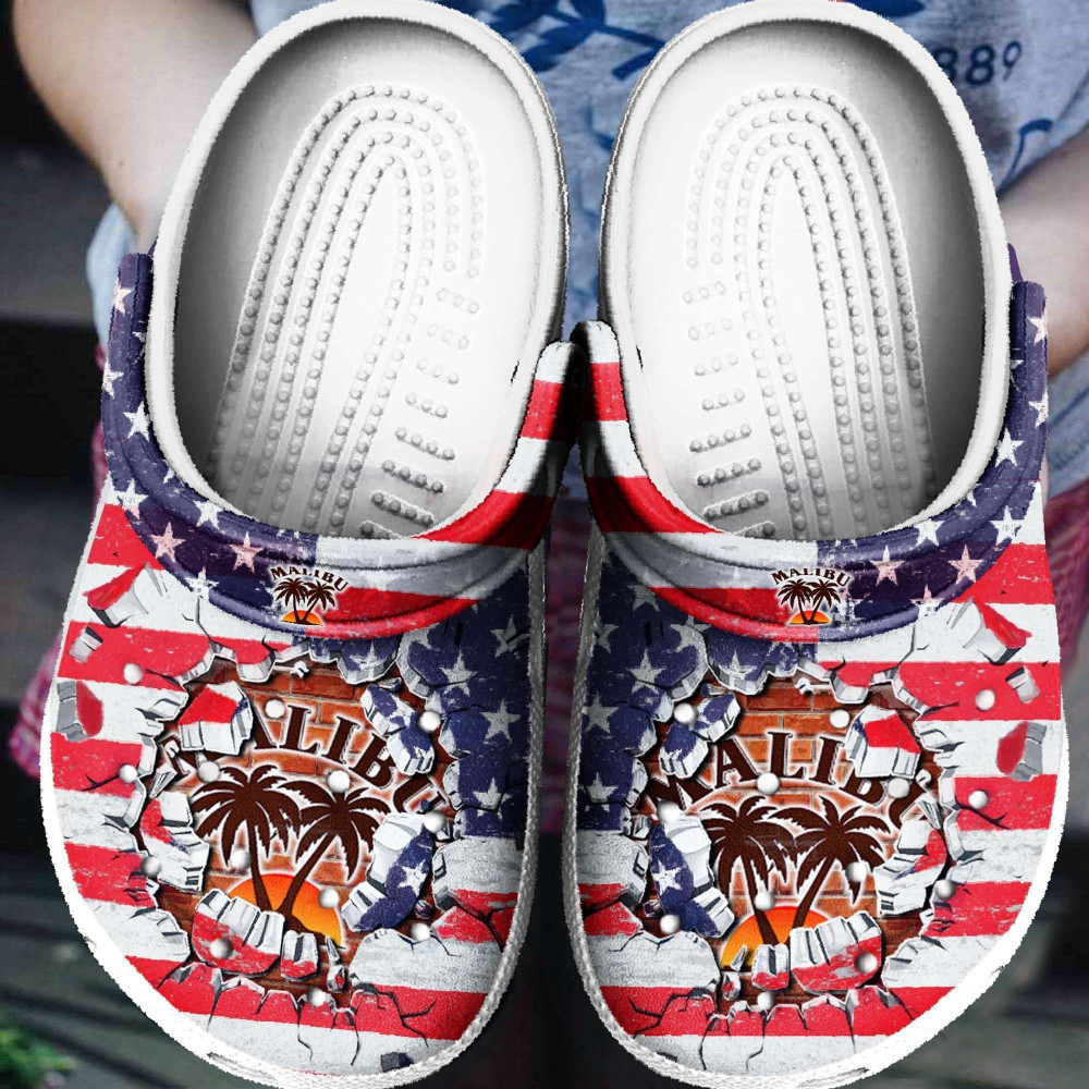 Footwearmerch Malibu American Flag Rubber clog Shoes Comfy Footwear